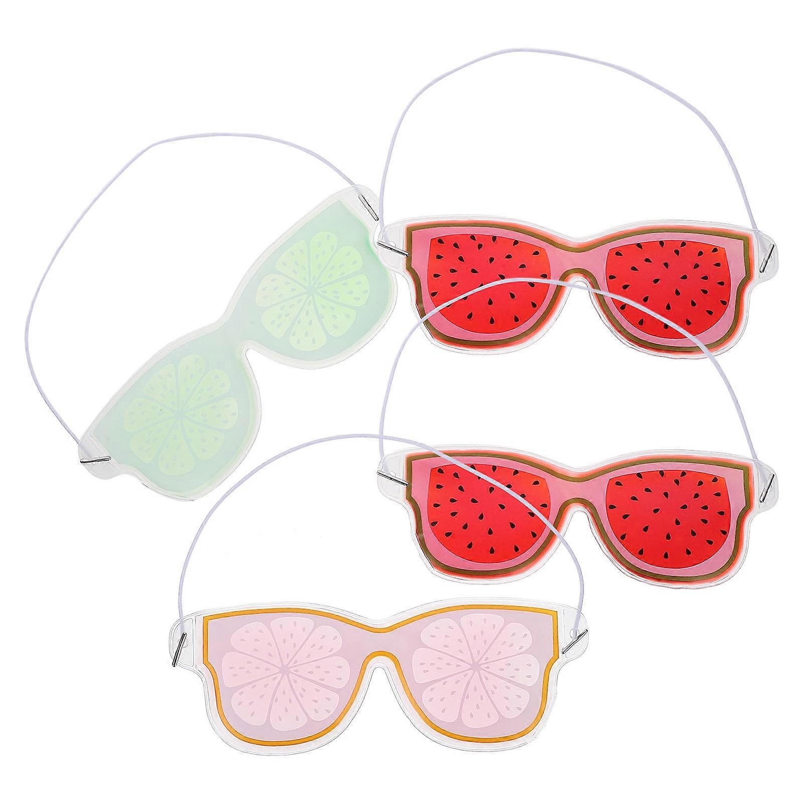 Cartoon Light-Blocking Sleeping Eye Mask Wear-Resistant Hot Compress 4Pcs
