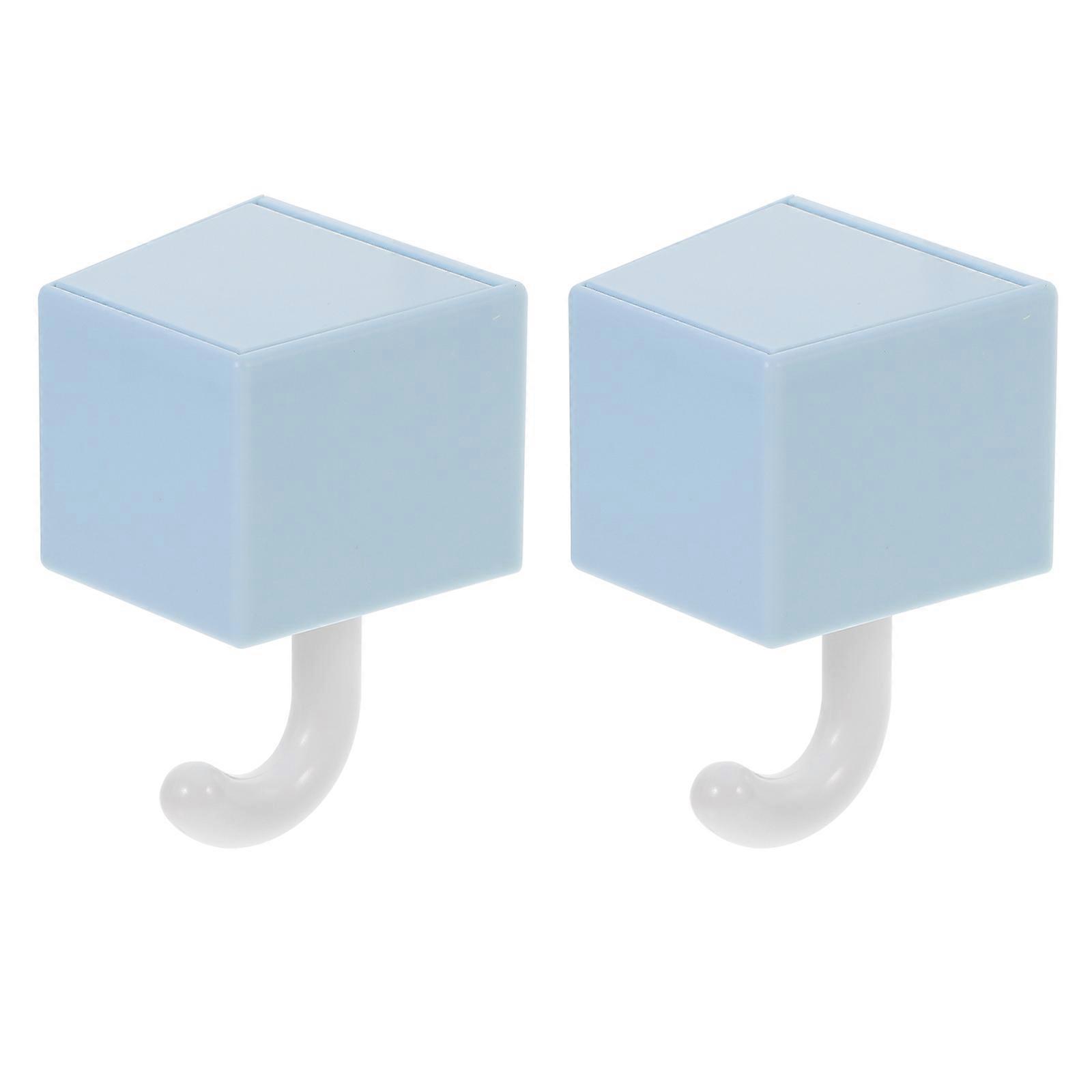 Hanging Hook Towel Hooks For Bathroom Wall Bath Hooks For Towels Gray Cat Pattern Plastic Easy Installation 2Pcs