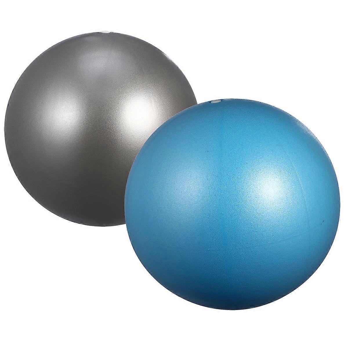 Athletic Ball Yoga Ball Anti Burst Home Exercising Gym Workouts Silver 19X19X19Cm Balance Improvement 2Pcs