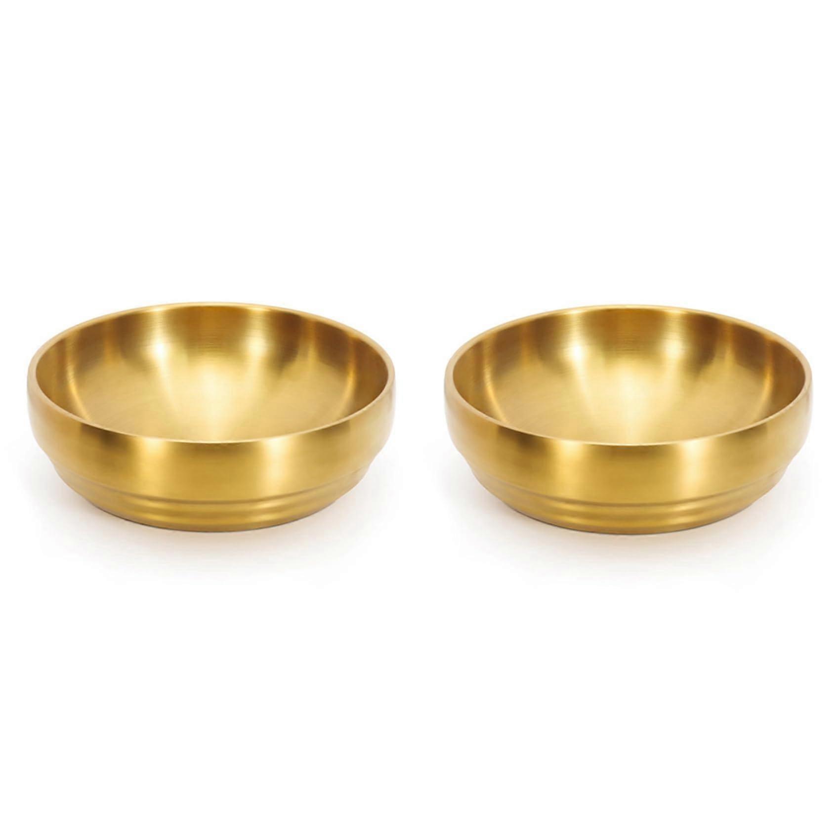 2X Large 7.3GoldSoup Bowl Made of Stainless Steel, 900 Ml, DoubleWalled Sashimi Bowl, Unbreakable Bowl for the Restaurant at Home