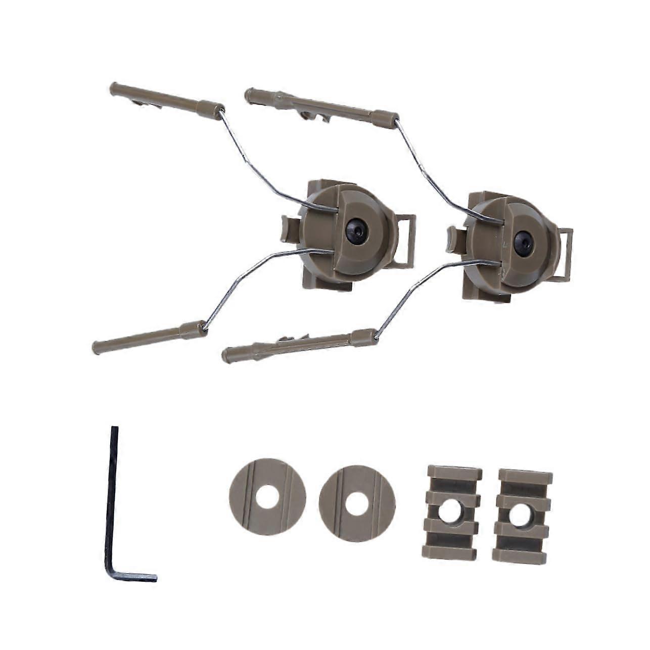 Headset Rail Adapter for Helmet - Outdoor Gear Compatibility, Size 4x4x5.5cm, Quick Attach Hanging Buckle