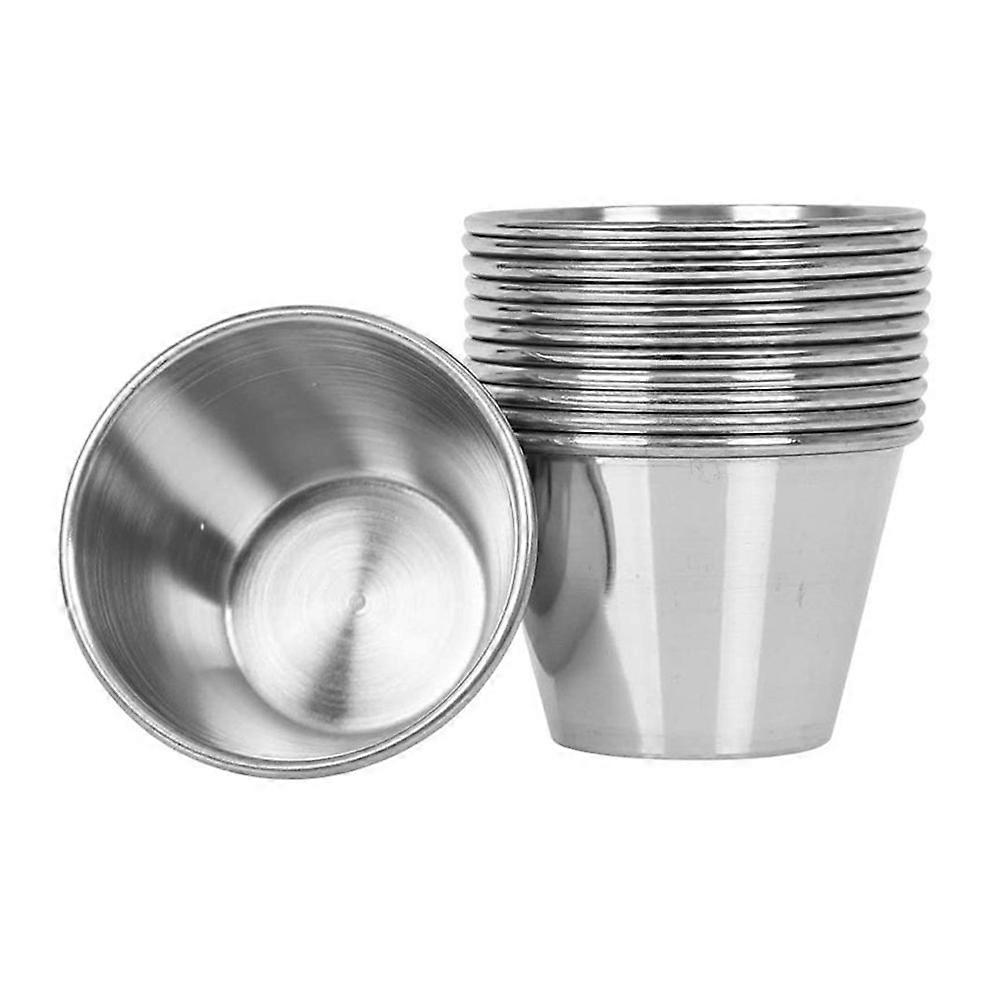 Dipping And Portion Cups Stainless Steel Sauce Cups Families Mealtime 12Pcs