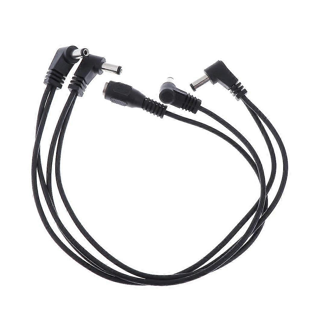 1 TO 4 Daisy Chain for Guitar Effect Pedal Multi Plug Cable - Right Angle