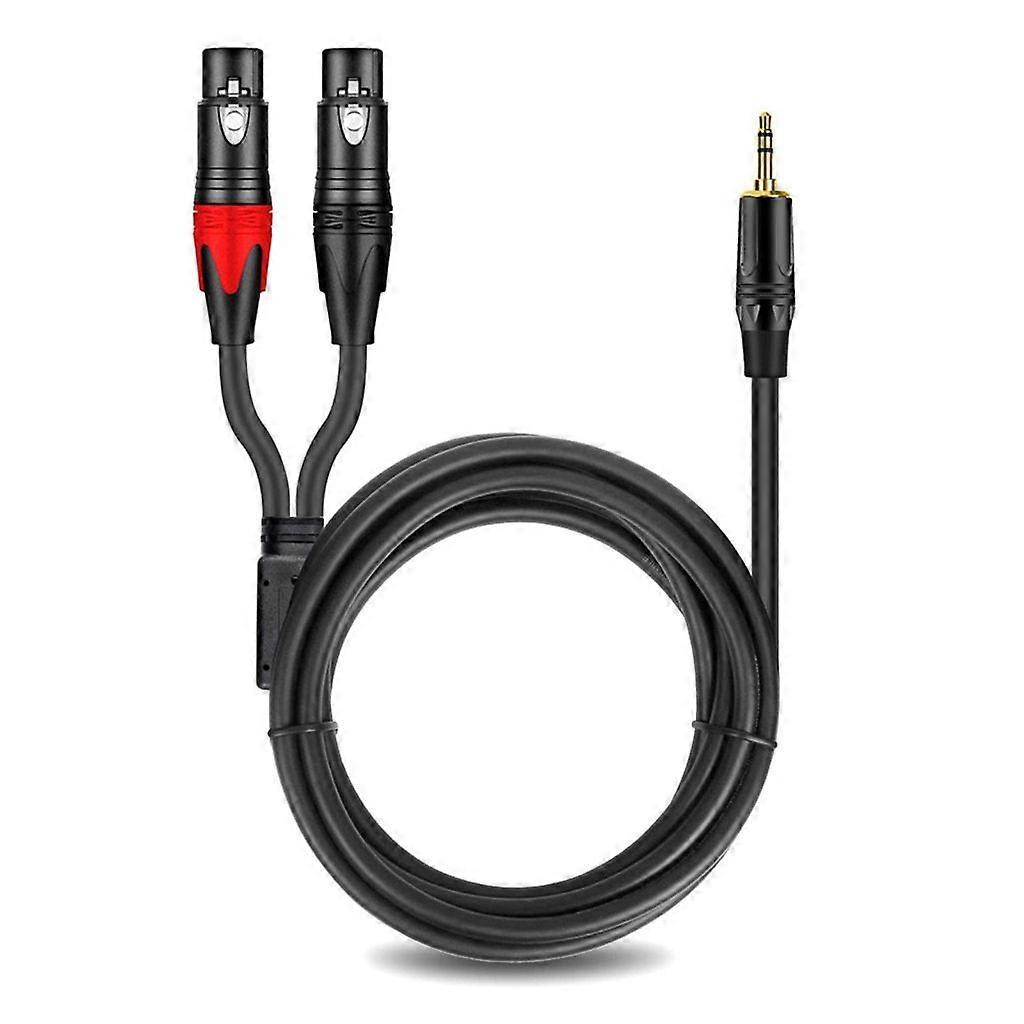 3.5mm to 3Pin Double Cable Noise Reducing Auditory Cord for Enhances Sound
