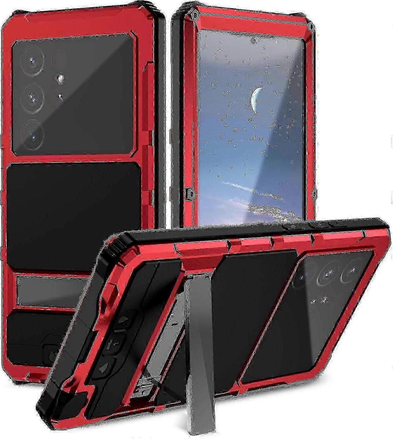 Robust Metal Military Standard Case for Galaxy S24 Ultra with Integrated Screen Protector