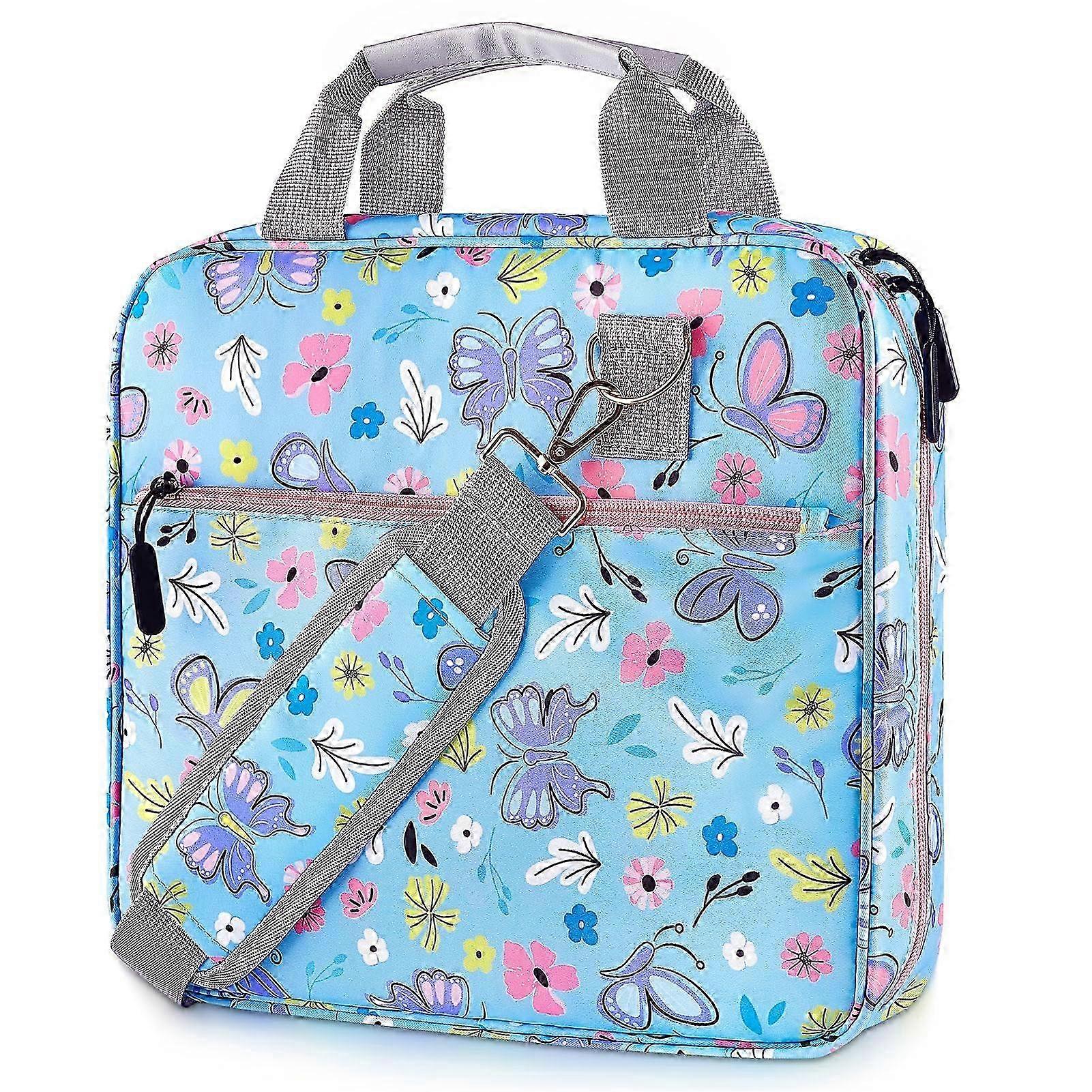 2 Inch Zipper Binder 3-Ring Organizer with Handles and Straps Multiple Pockets 500 Sheet Capacity Suitable for School Use