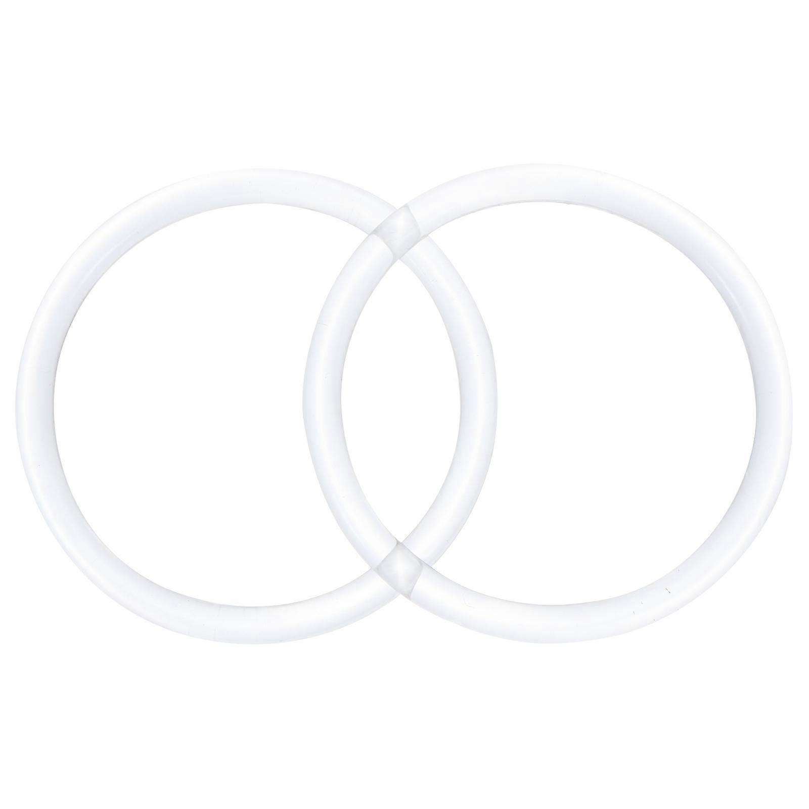 White Acrylic Handbag Handles for DIY Craft Projects 2pcs Round Handles