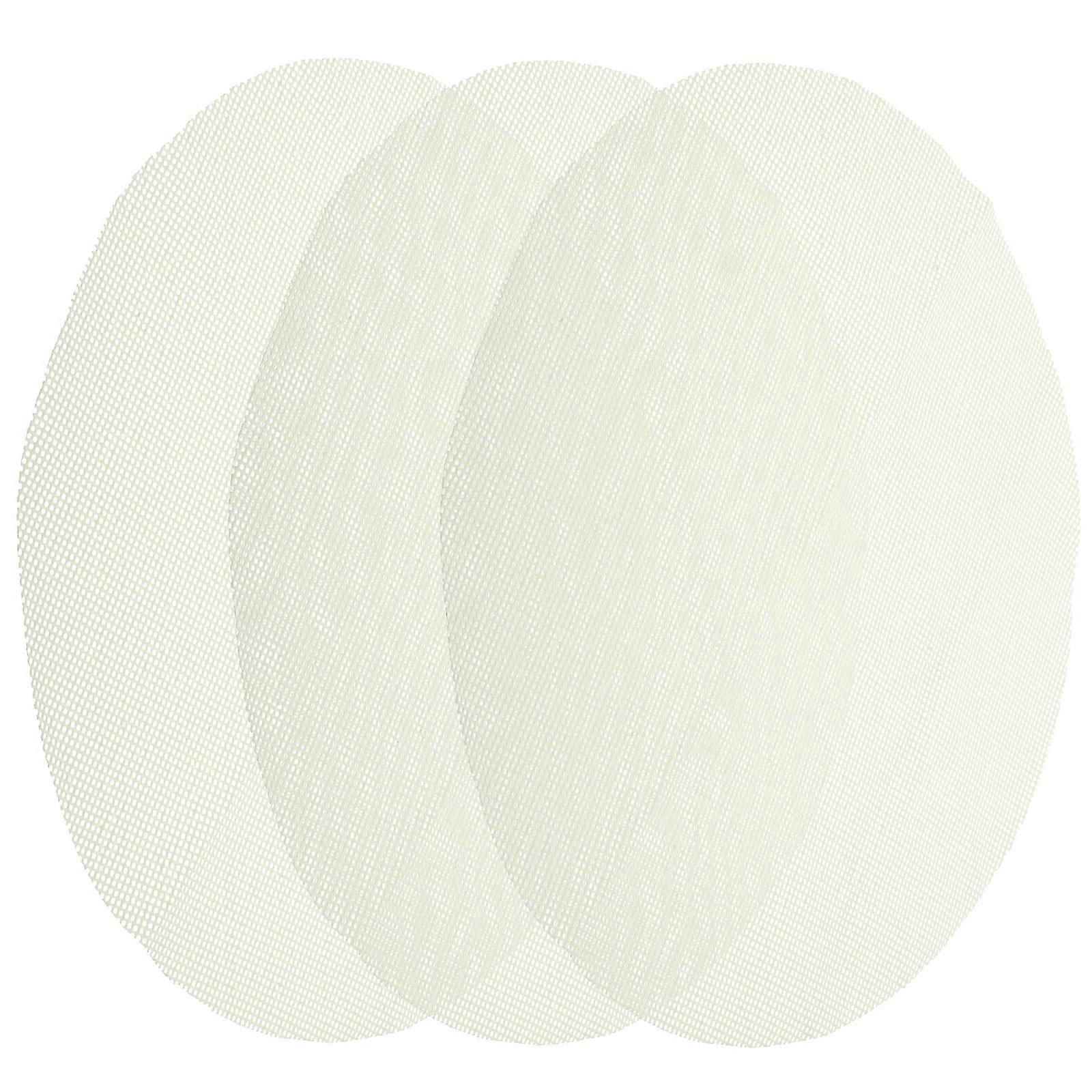 Steamed Buns Mesh Non Stick Baking Mats For Households Even Heating 32.00X32.00X0.10CM Light Yellow 3Pcs