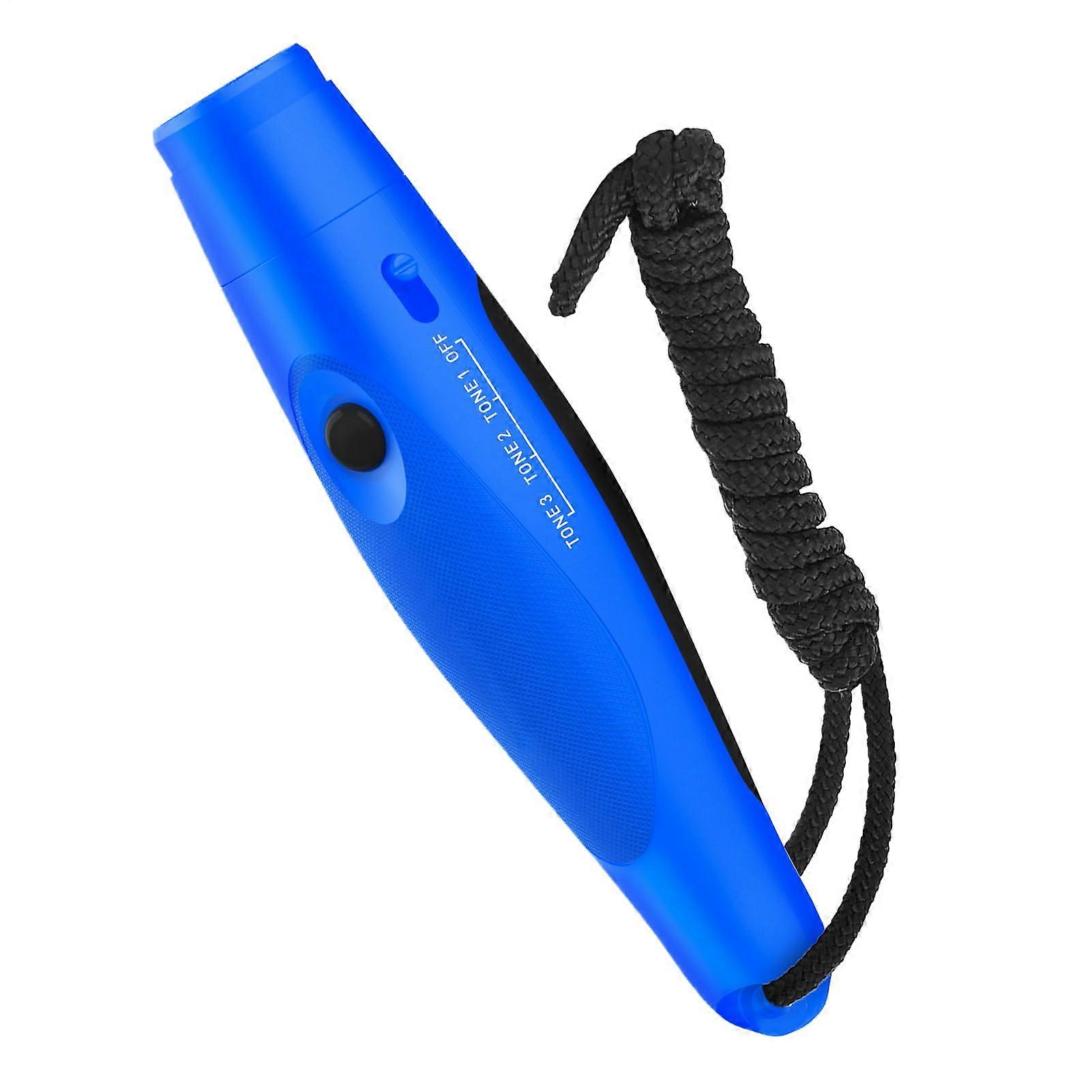 Electronic Whistle with Three Tones and Three Adjustable Volumes - Portable Blue Whistle for Dog Training, Hiking, and Camping