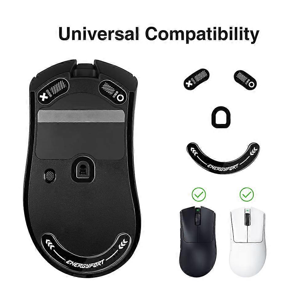 Replacement Mouse Skates for DeathAdder V3 Pro Feet Black