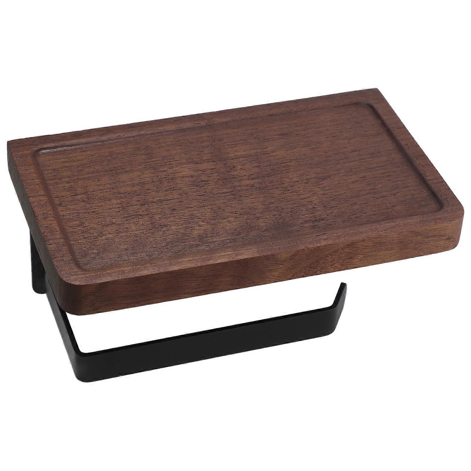 Multi-Functional Bathroom Tissue Holder Toilet Paper Stand Black Color 20.00X12.00X10.30CM Adults Use 1Pack