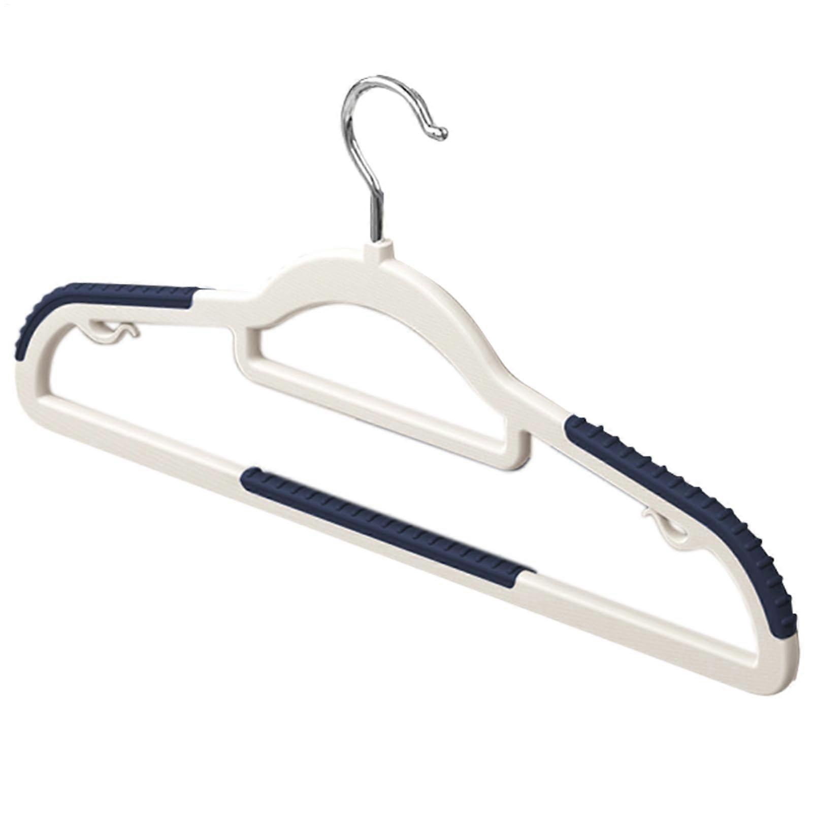 Clothes hanger, suit hanger wardrobe organizer with rotating hook, blue.