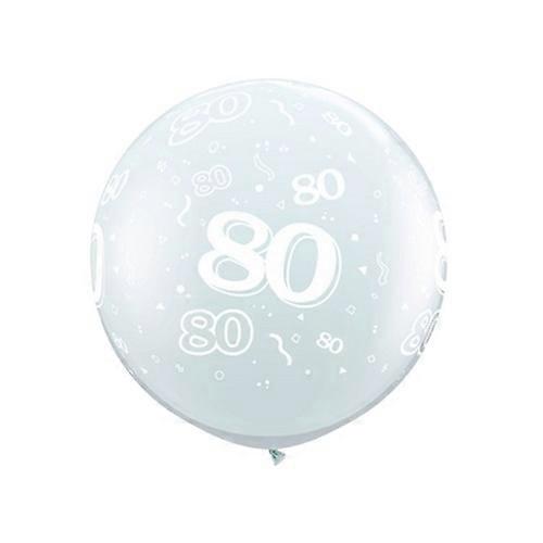 Qualatex Latex 80th Balloons (Pack of 2)