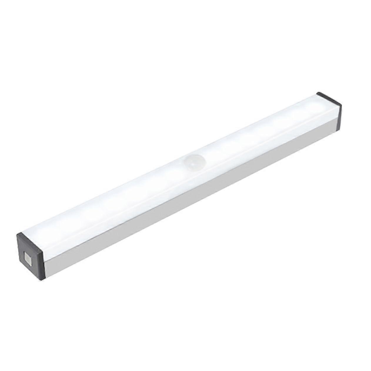 USB Sensor Light Strip LED Motion Sensor Night Light Wireless Wall Light with Induction Feature, White Plastic, 15x1.85cm