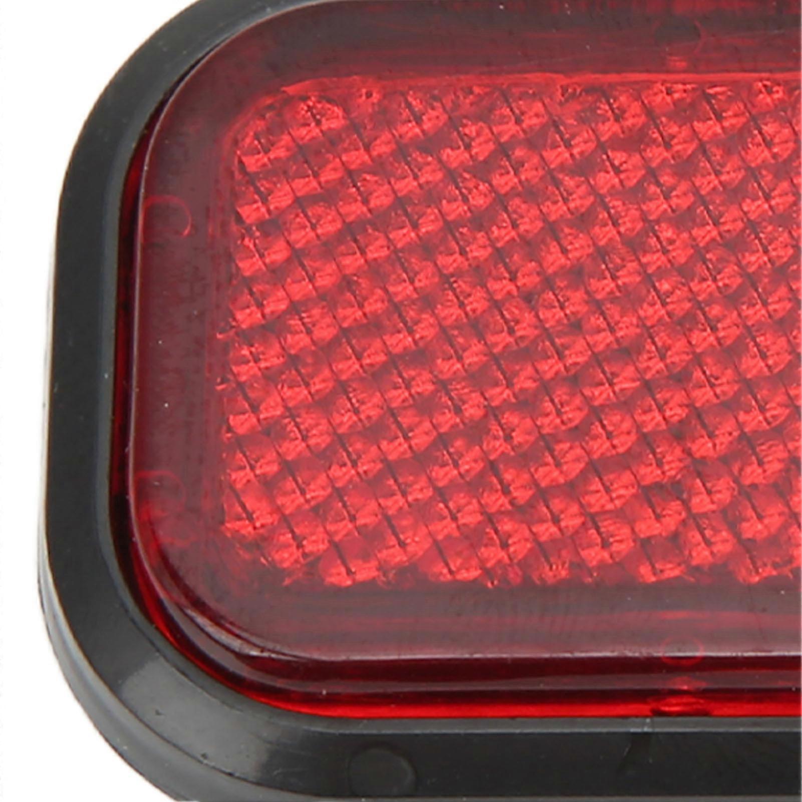 4pcs Rectangular Reflector Safety ABS Reflective Sticker Universal for Car MotorcycleOrange