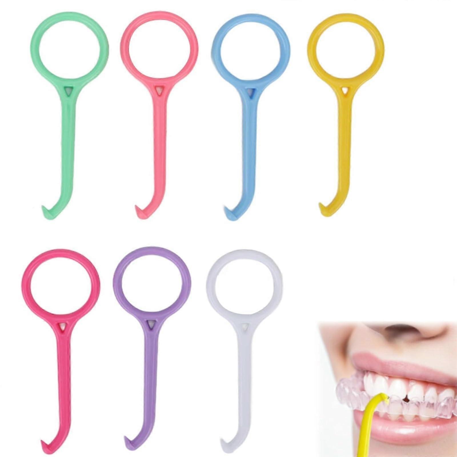 Pack of 7 Aligner Removal Tools for Invisible Braces, Braces Hook, Dental Aligner Remover, Easy Grip Design