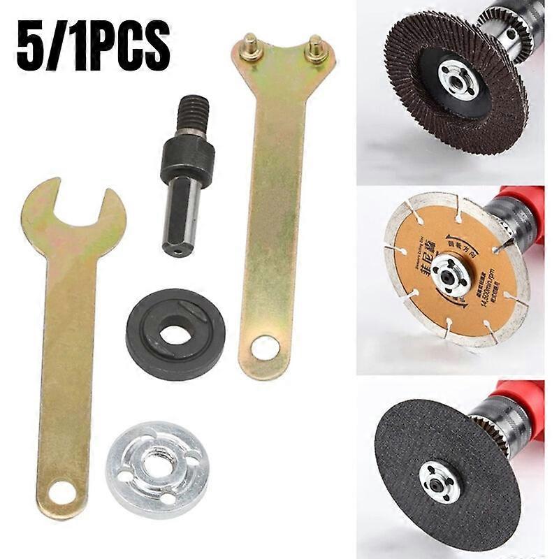 3/8"(10mm) Drill Angle Grinder Chuck Adapter Disc Holder 2 Keys 5 in 1 Set