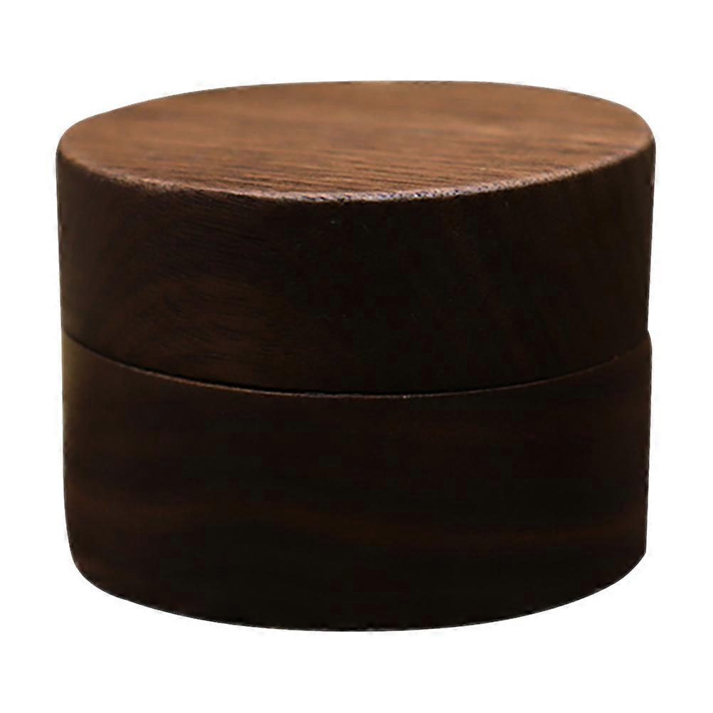 Ring Storage Wooden Wedding Ring Box Elegant Design Magnet Closure Coffee Color 1Pack