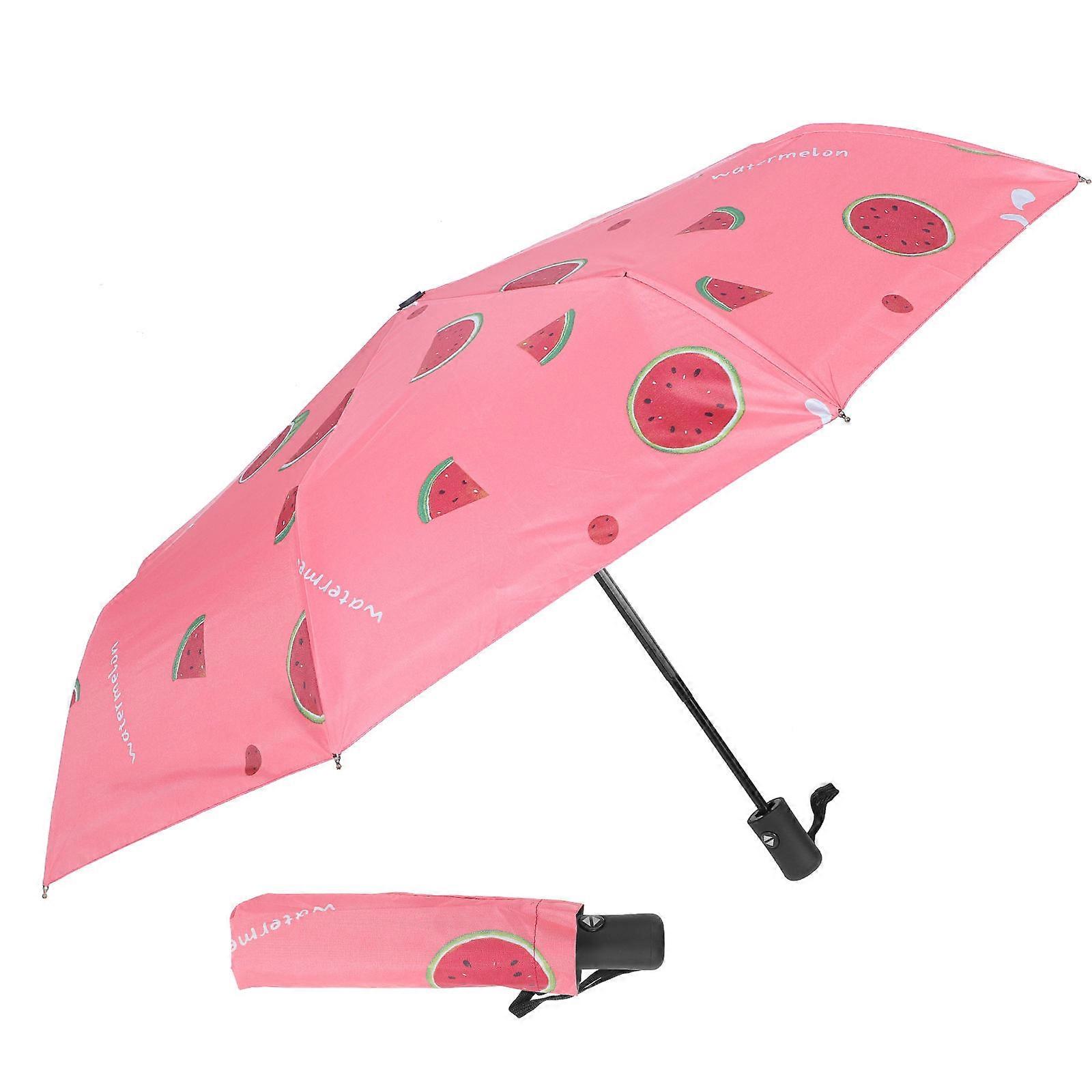 Portable Automatic Umbrella Sun Umbrellas Practical Sunny Days Red 96x56cm One-touch Open/Close 1Pcs