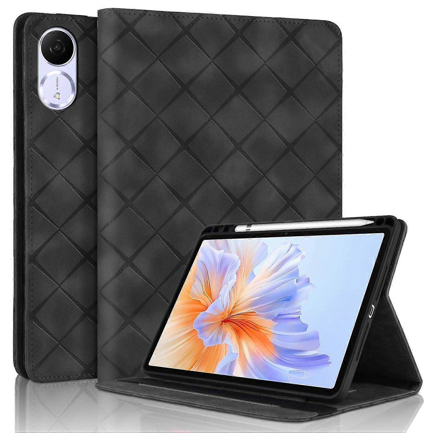 Embossed Leather Case For Honor Pad V9 11.5 - Black