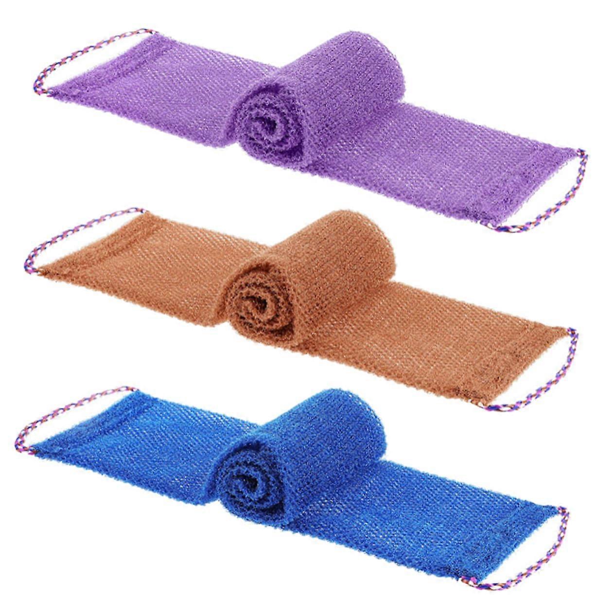 3 Pieces Back Scrub Towel Part African Scrubbing Net for Gentle Skin Cleansing and Effective Exfoliation for Shoulders and More