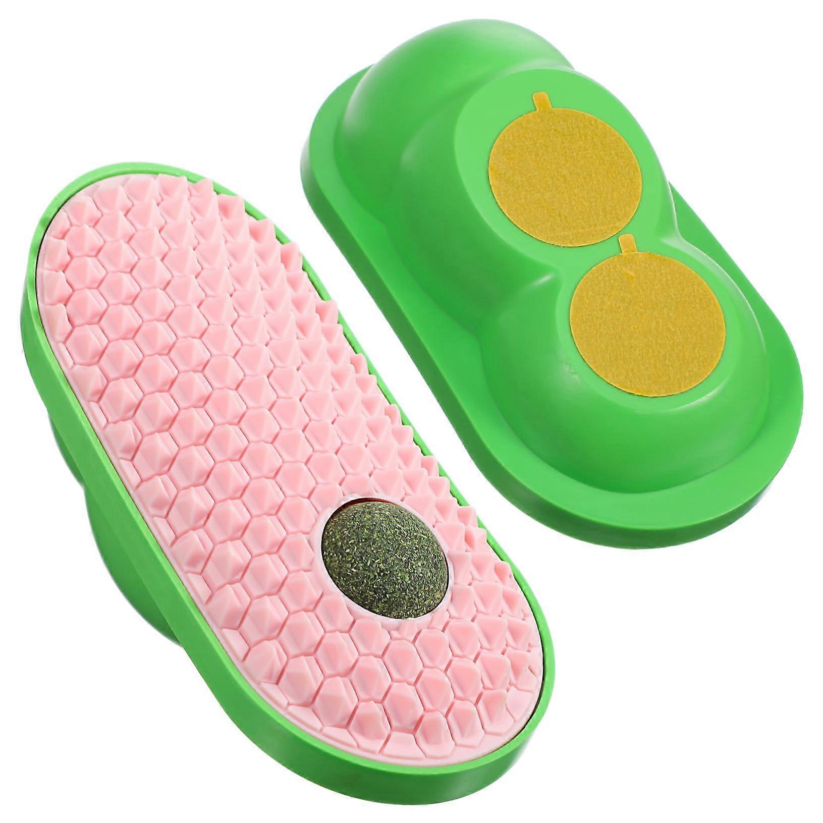 Cat Scratcher 2-Pack With Interactive Toy Ball, Sofa Scratchers, Self-Care Cat Wall Brush, Cat Balls