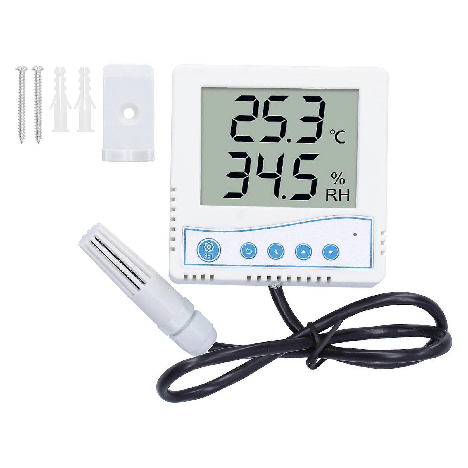 Temperature and Humidity Transmitter Electronic Sensor High Accuracy LCD Screen with Probe