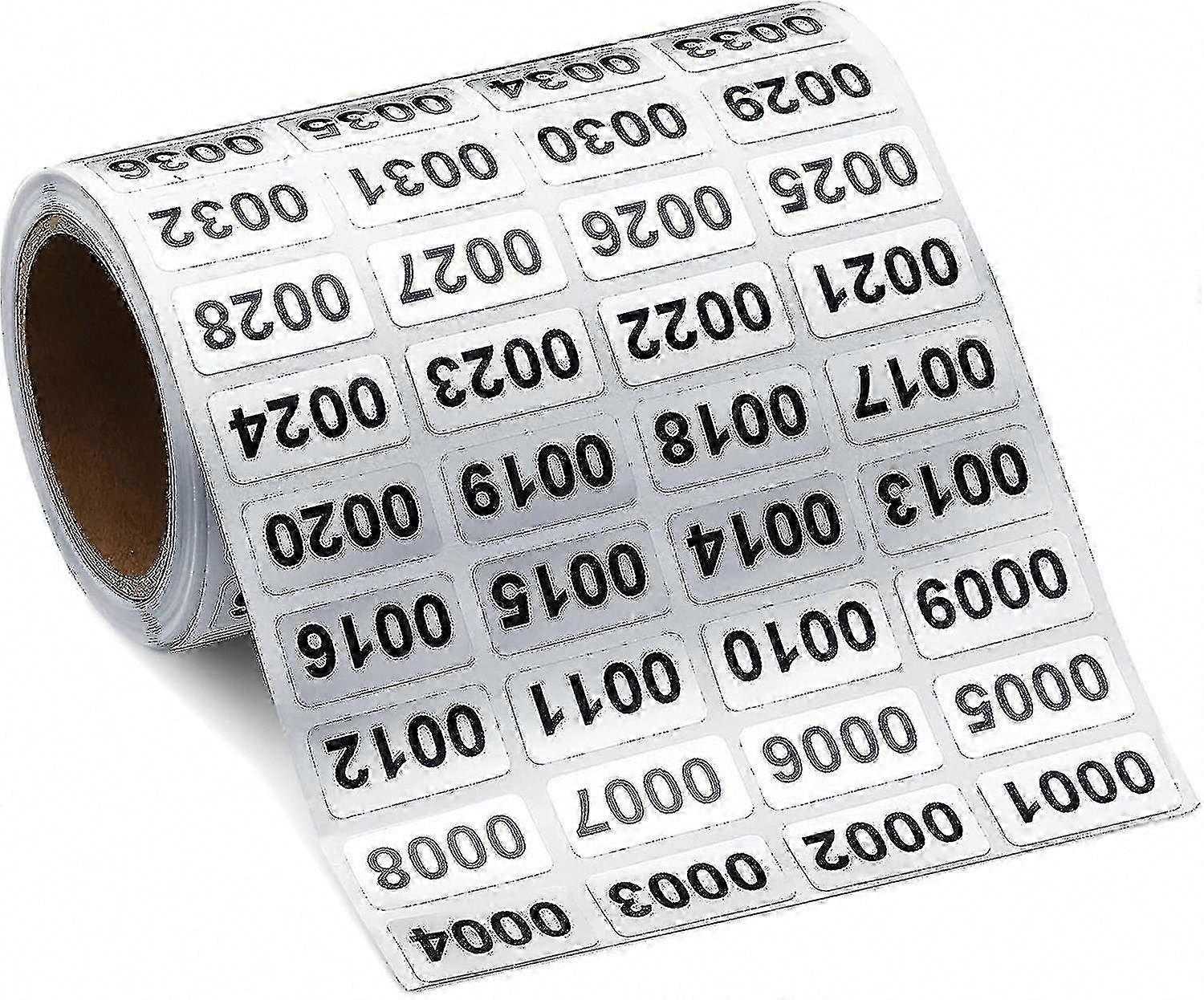 Waterproof Consecutive Number Stickers for Inventory Labeling