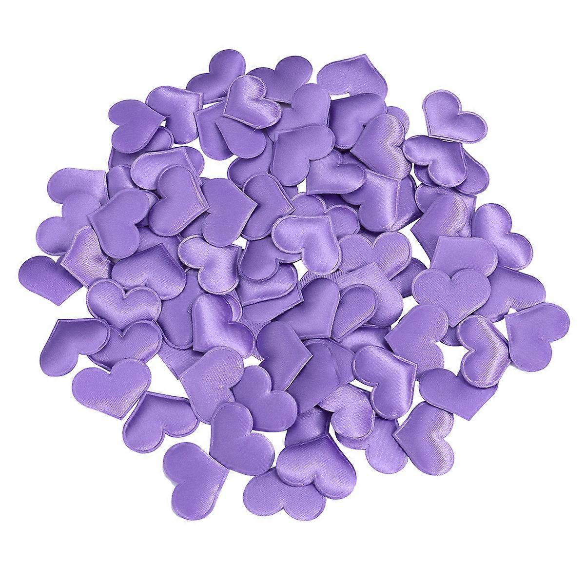 Purple Sponge Heart Confetti For Table Wedding Engagement Decoration 600Pcs