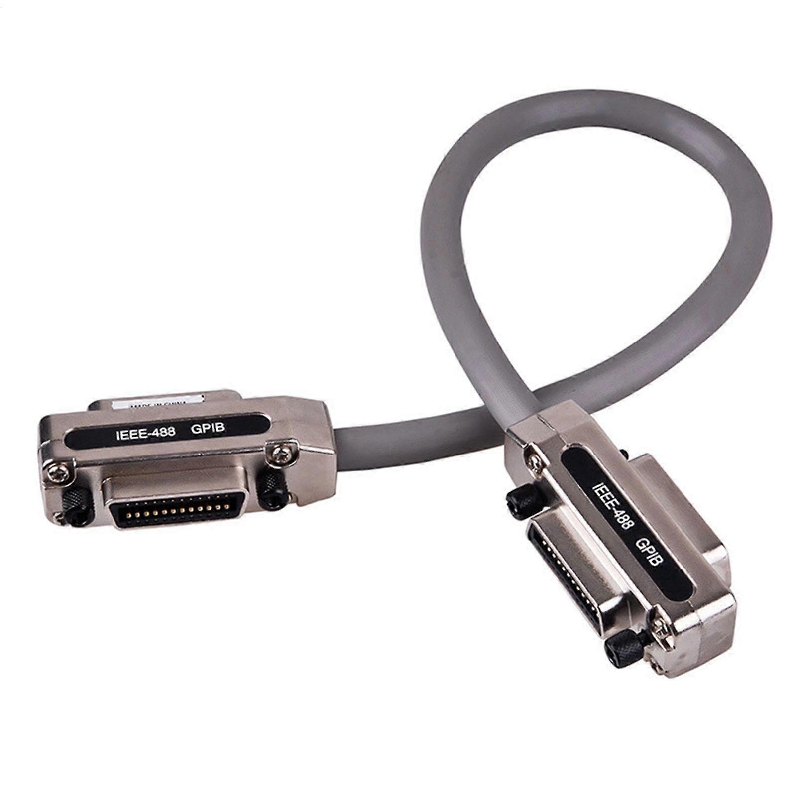 HPIB Extension Cable, 1m/1.5m/2m, Metal Male To Female, GPIB Data Interface Cable For Lab Equipment And Computers
