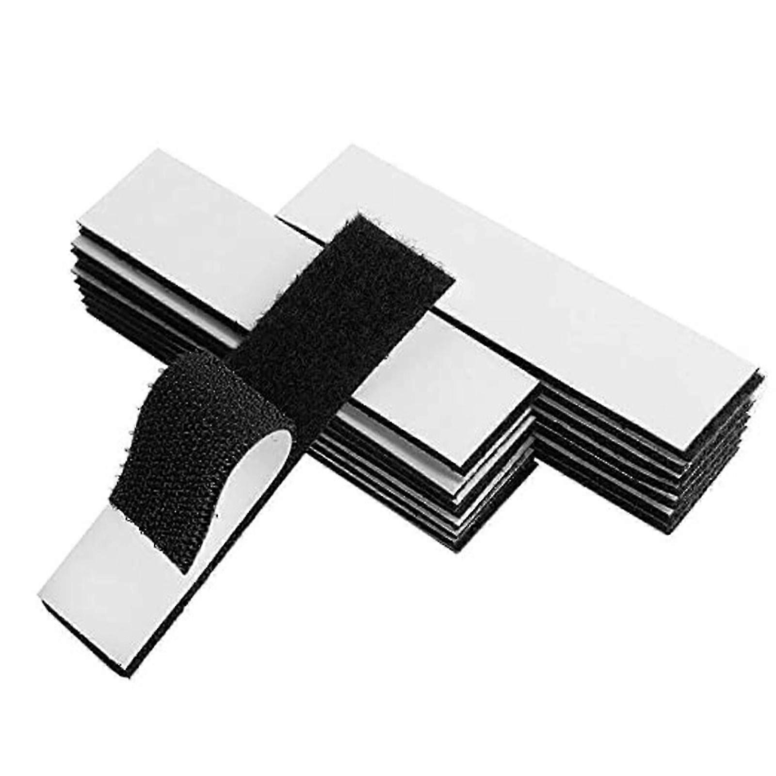 100 PCS Hook and Loop Tape Sticky Back, Double-Sided Adhesive Strip, Heavy Duty for School Classroom Office Home
