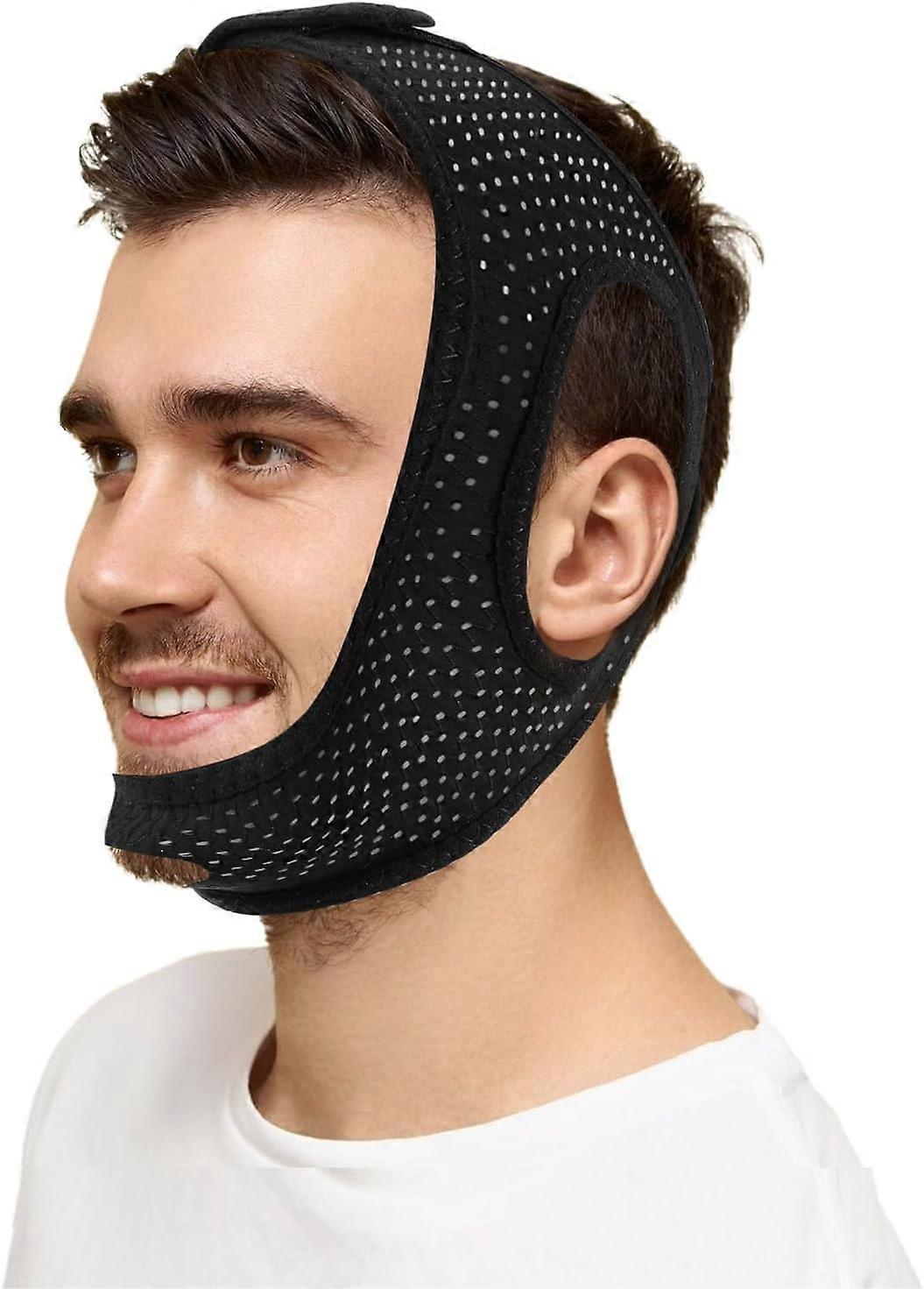 Anti Snoring Chin Strap for CPAP Users,Adjustable and Breathable Chin Strap-Keep Mouth Closed for Effectively Reduce Snoring and