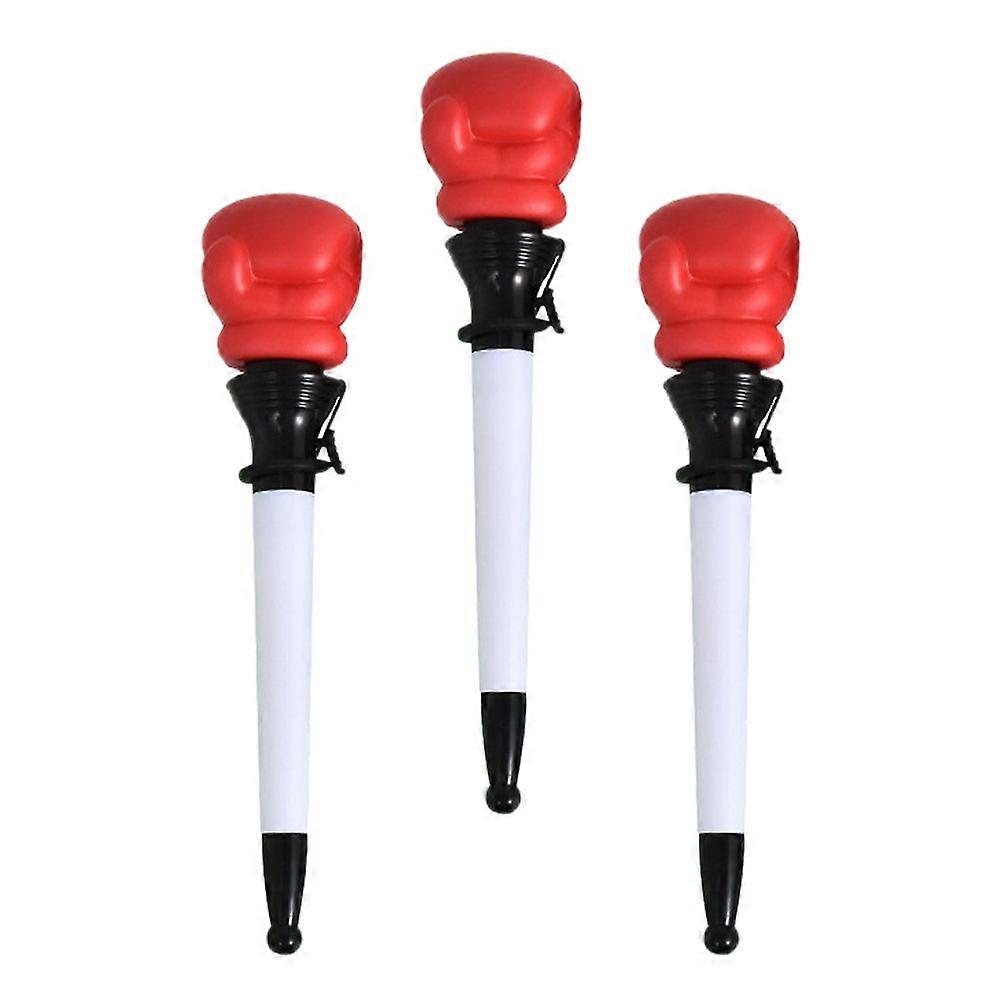 Fist Shape Pen Student Accessory Study Notes Plastic 3Pcs