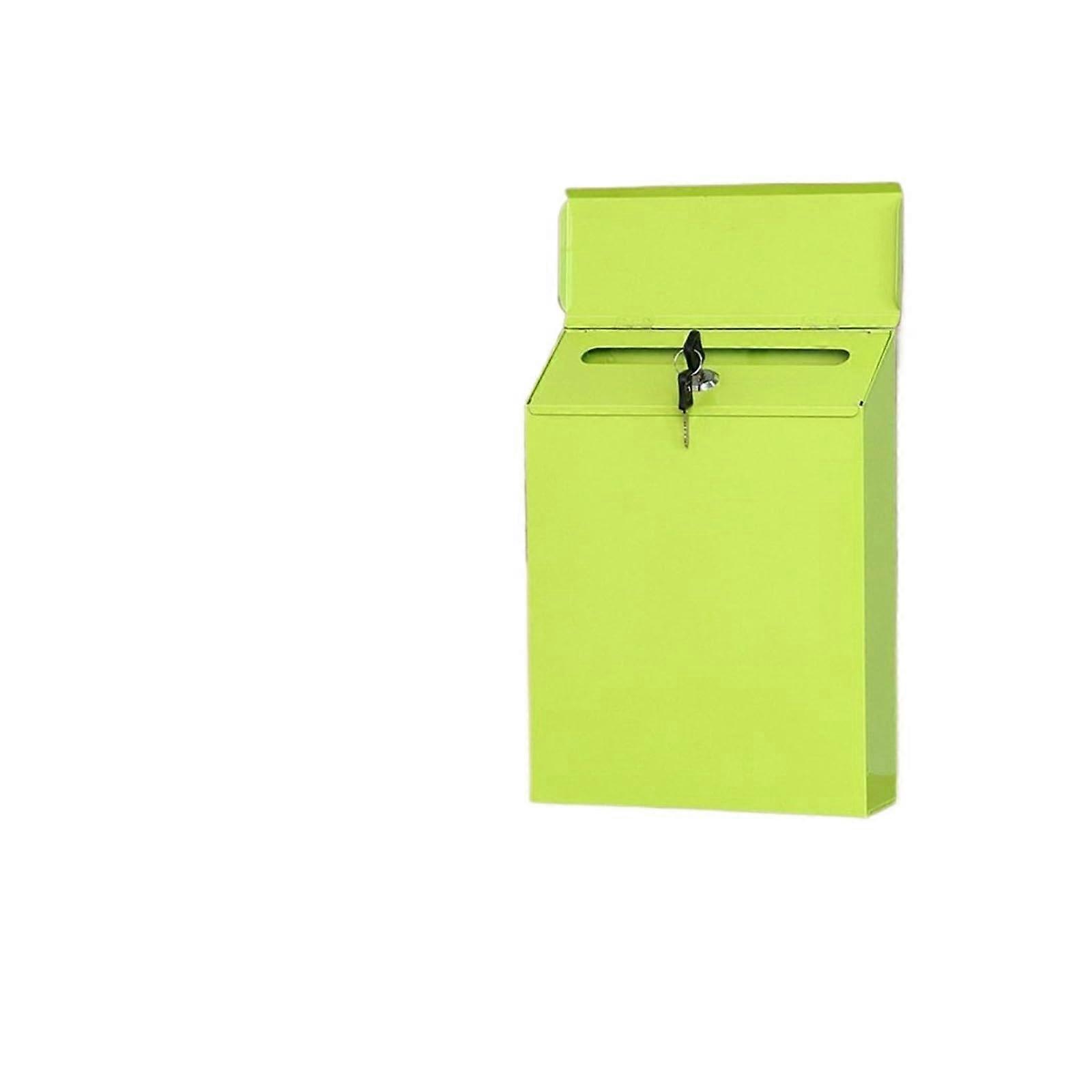 Mailbox Lockable Letterbox With Key For Payments, Office And Home Use, Green