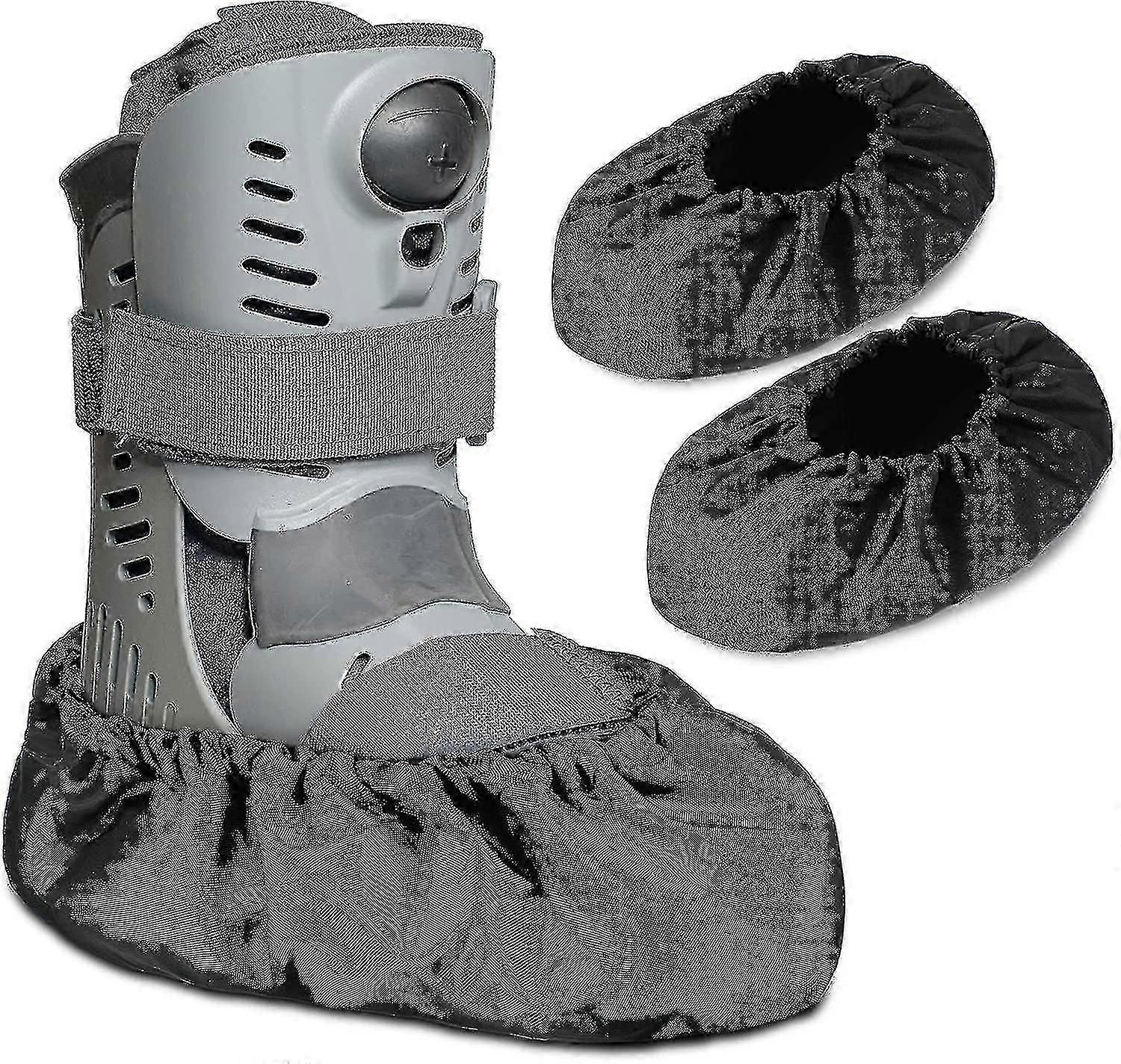 2 Stück Walking Boot Cover Recovery Schuhe Abdeckungen rutschfeste Fußstütze Abdeckung Wiederverwendbare Stiefelabdeckung Wasserdichte gegossene Regenhülle