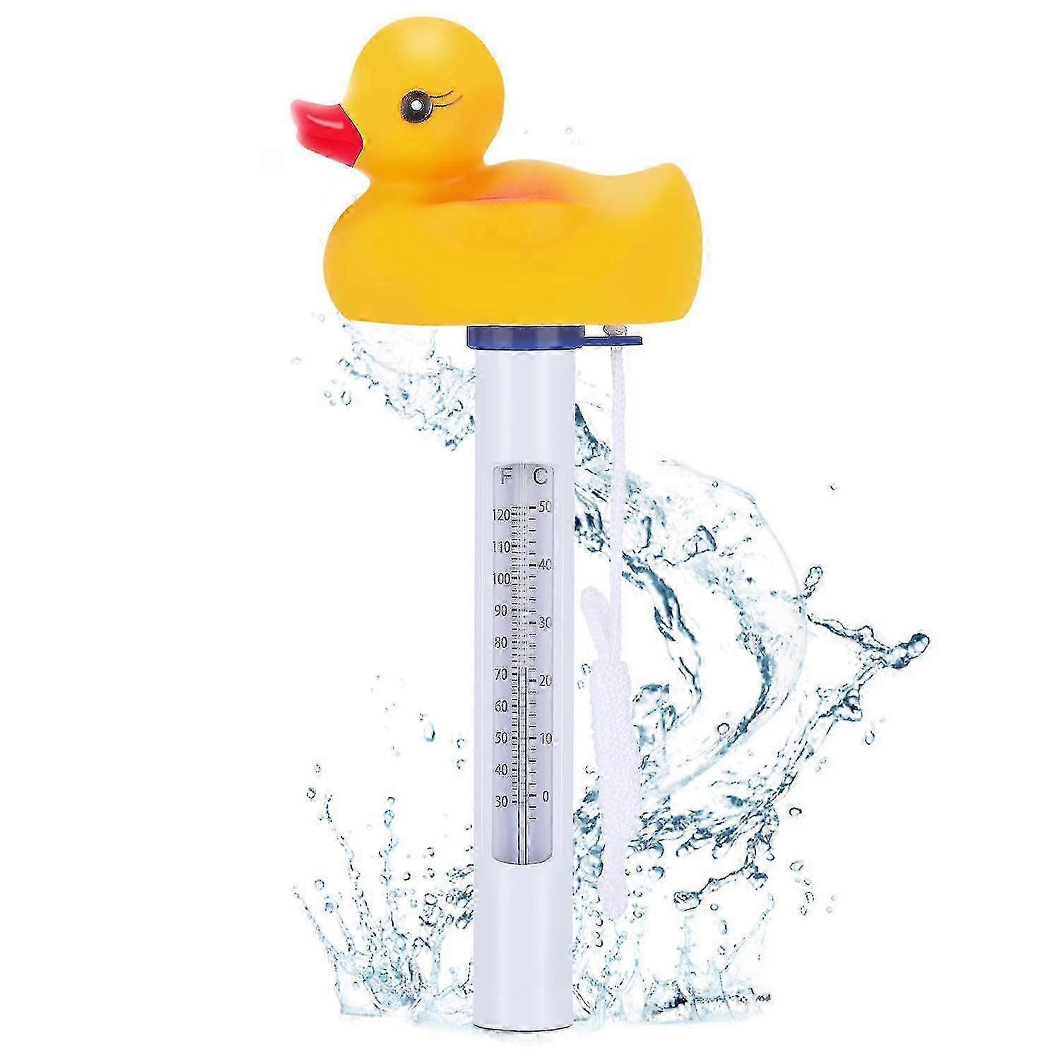 Floating Pool Thermometer, Floating Thermometer With String, Duck Style Water Thermometer SZRH AC-
