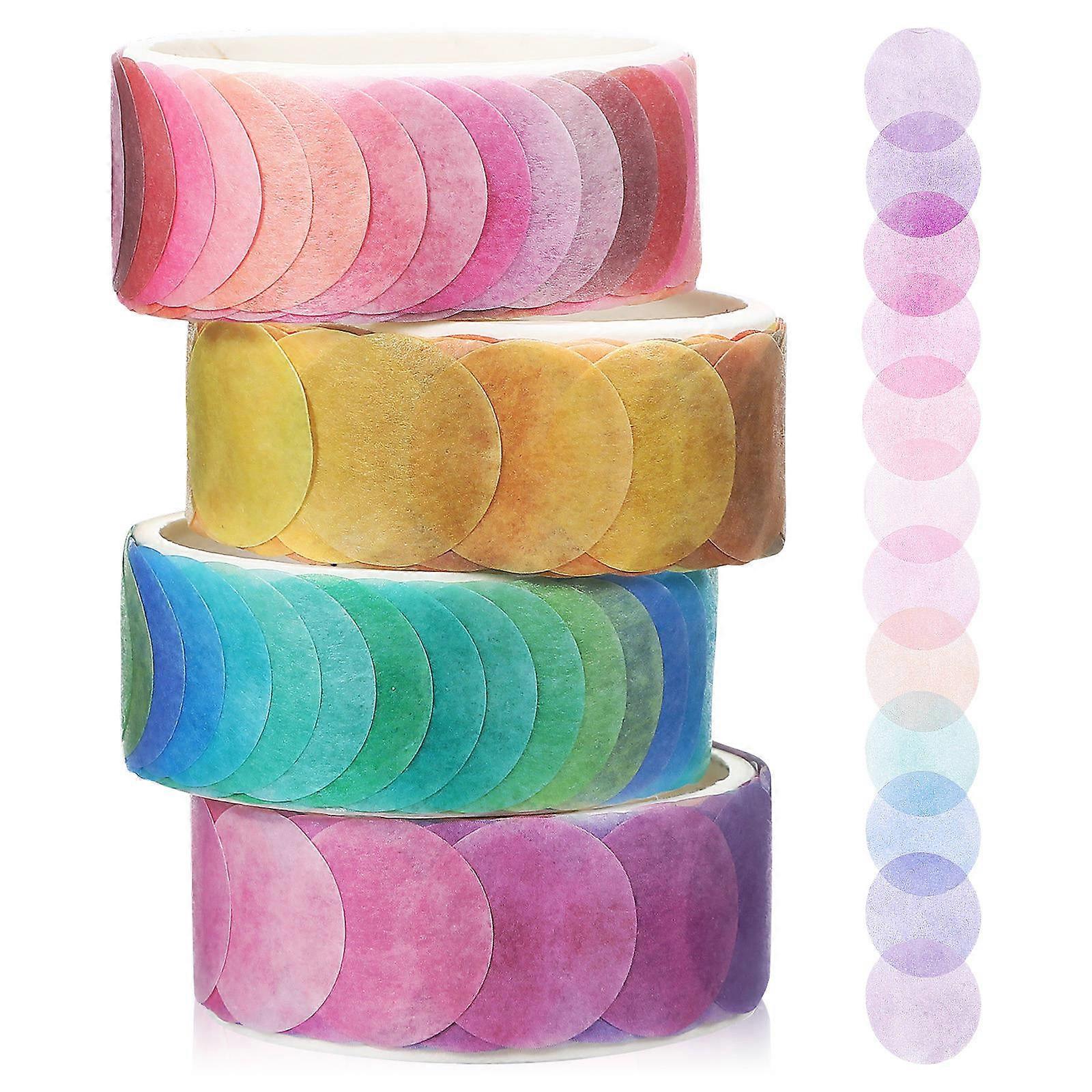 Adesivos Washi com estampa de balas de frutas para journaling, com 4 rolos de fita adesiva.