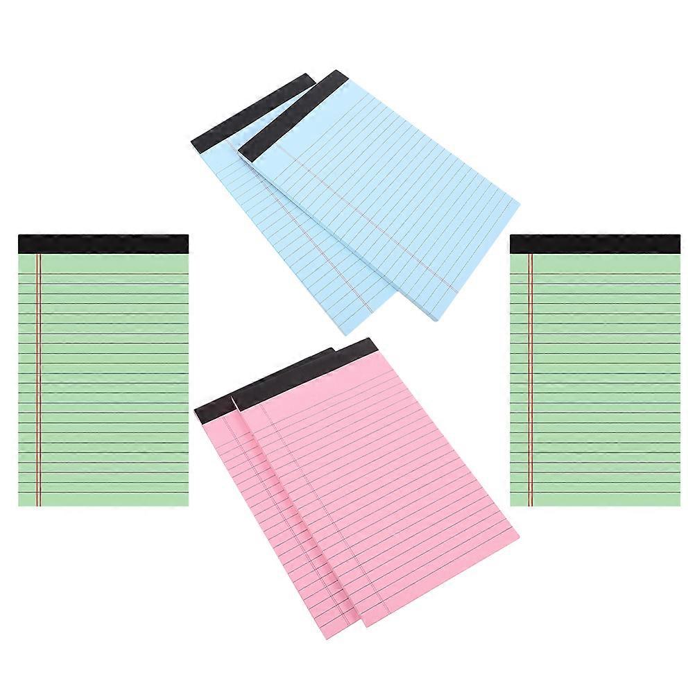 Legal Writing Pad Tearable Pages Smooth Writing Surface Office Workers Students Note Taking Memo Management 6Pcs