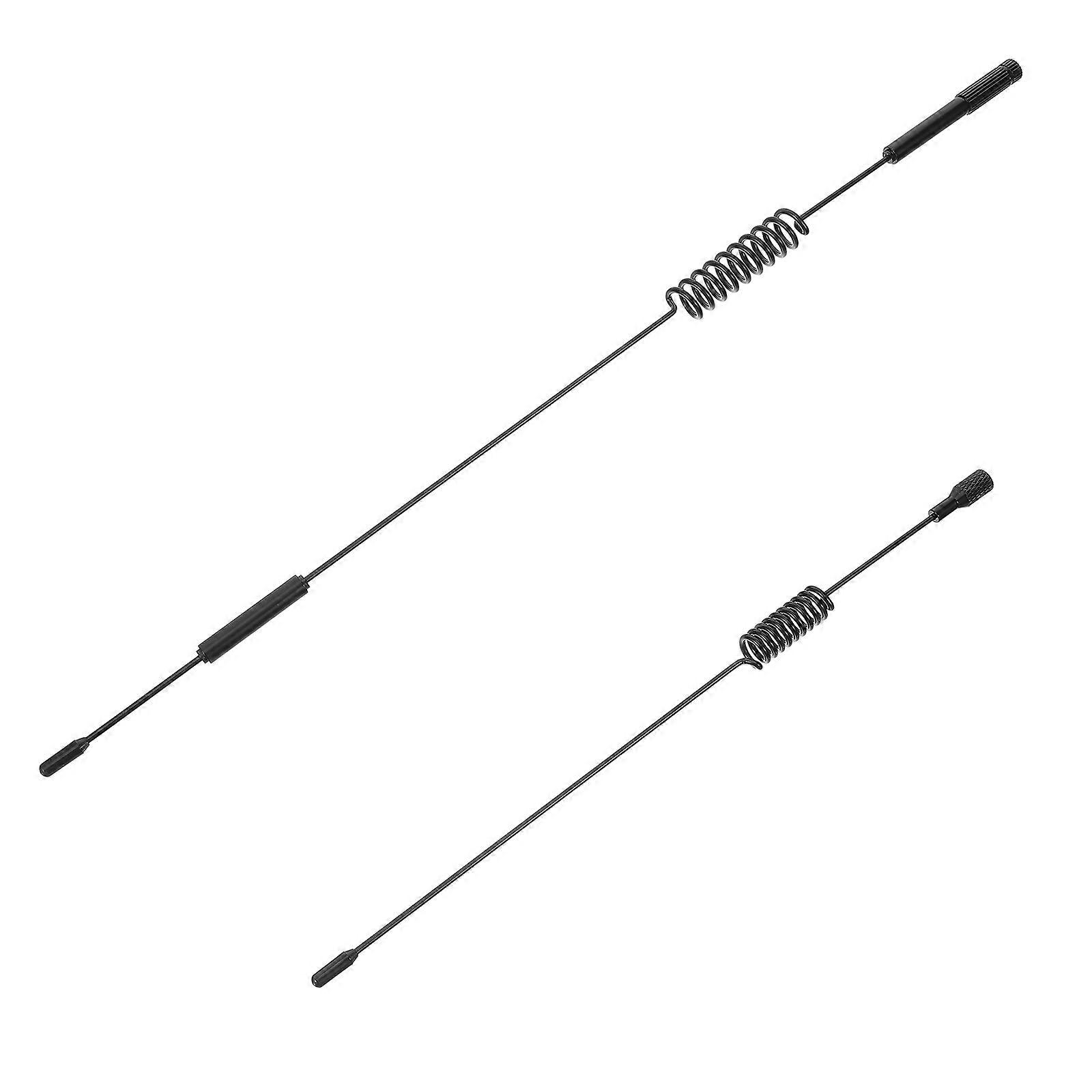 Car Telescopic Antenna 2Set Universal Design Vehicle Antenna Black Supports Multiple Frequencies Compact And Portable