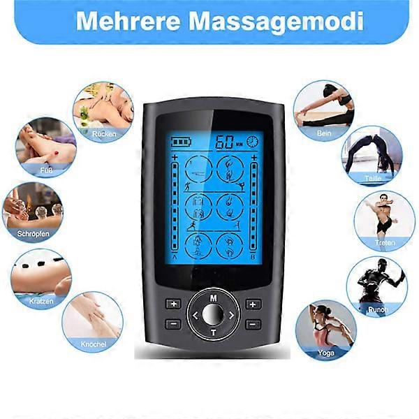 24-mode Ab Channel Pulse Muscle Stimulator 24 Modes Black