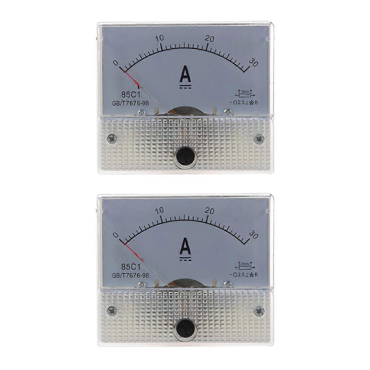 2X 85C1 Analog Current Panel Meter DC 30A AMP Ammeter