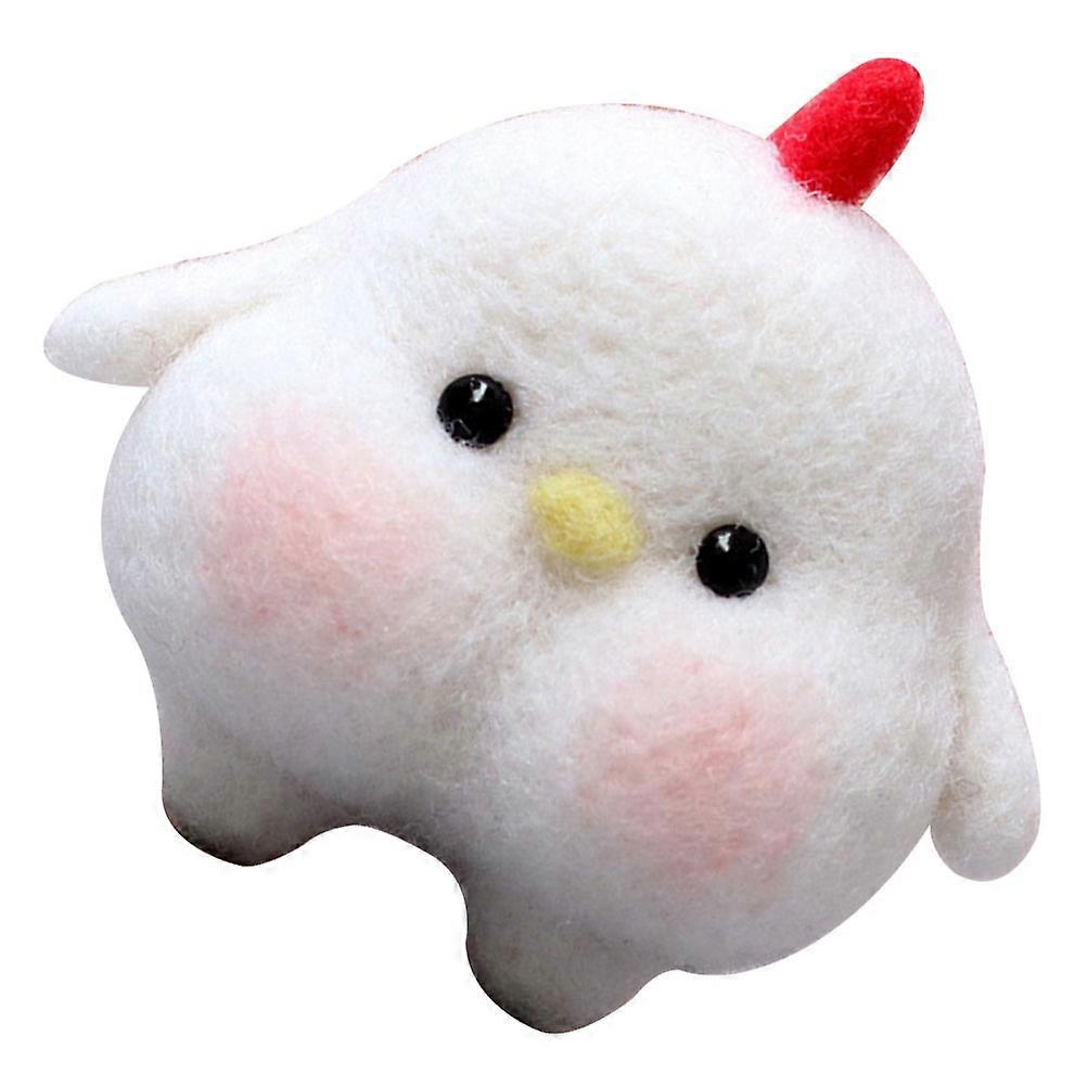 DIY Felt Kit 1 Set Handmade Doll Shape Wool Felting Materials For Children White Crafting Tools