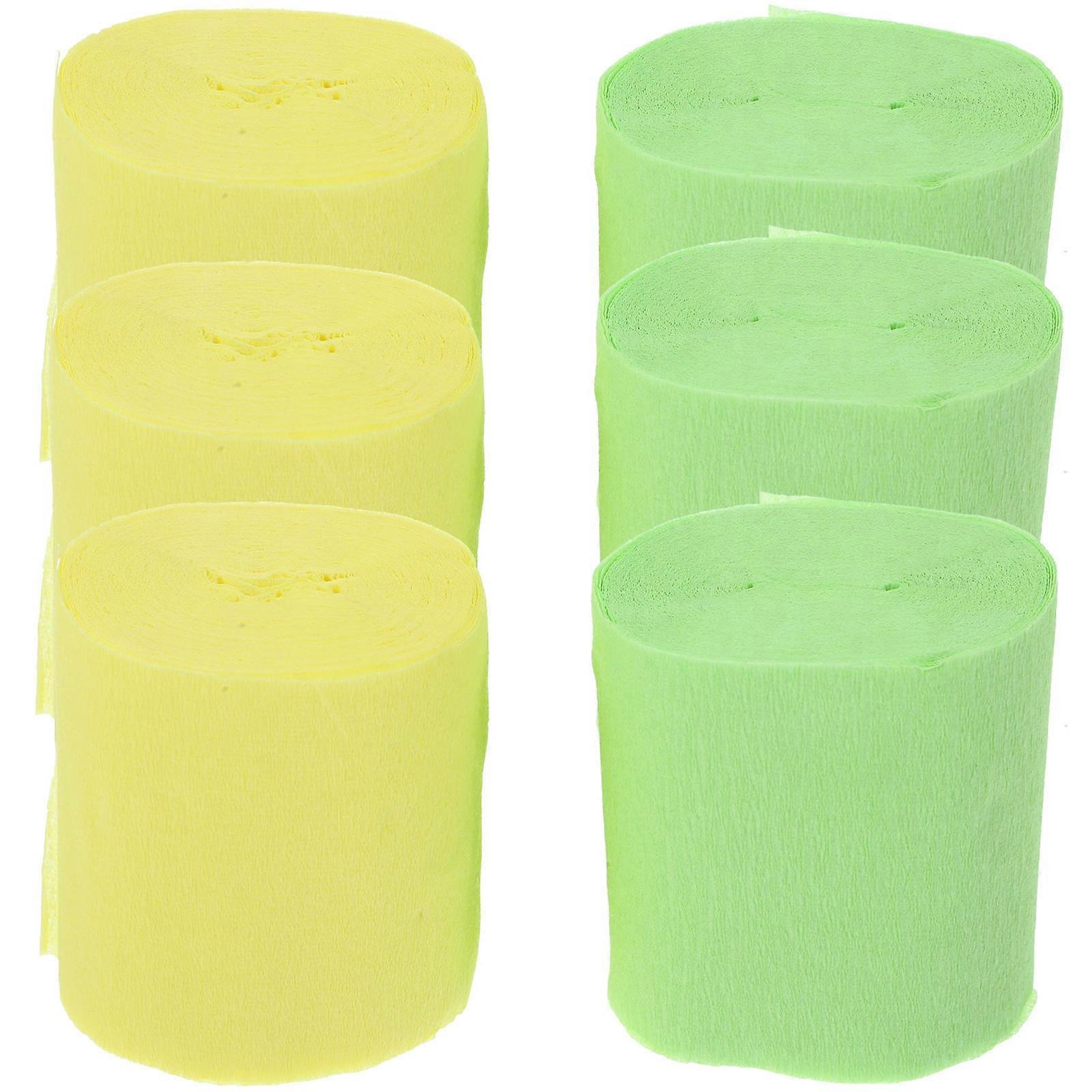 كريب غاسل ملون 6 لفات ورق زخرفي للحفلات موضوع حفلات الزفاف DIY الحرف اليدوية إكسسوارات أنيقة