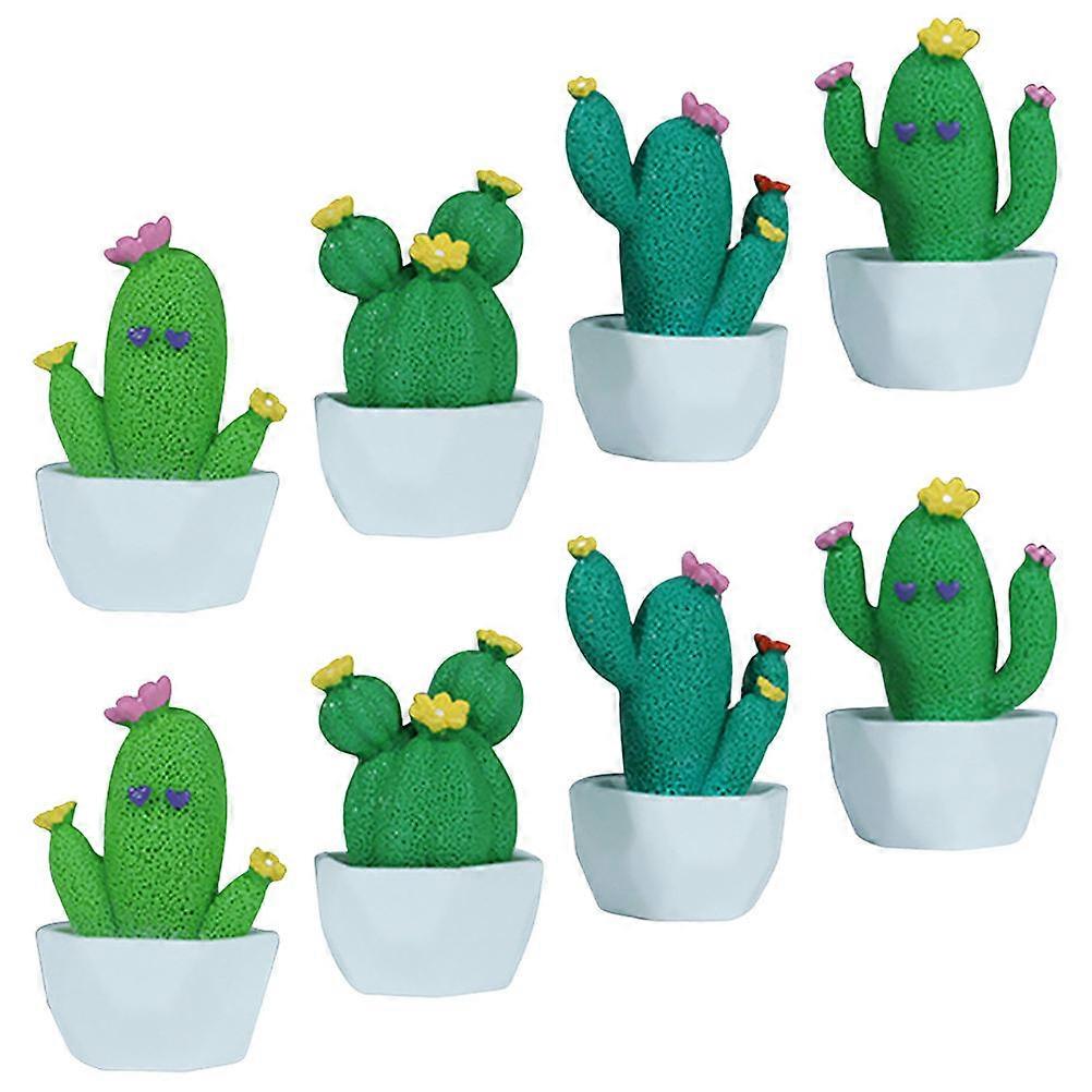 Αξιολάτρευτο διακοσμητικό κάκτος 8Pcs μίνι κάκτος στολίδι φυσικό χρώμα αυτοκίνητο διακόσμηση διακόσμηση δώρο