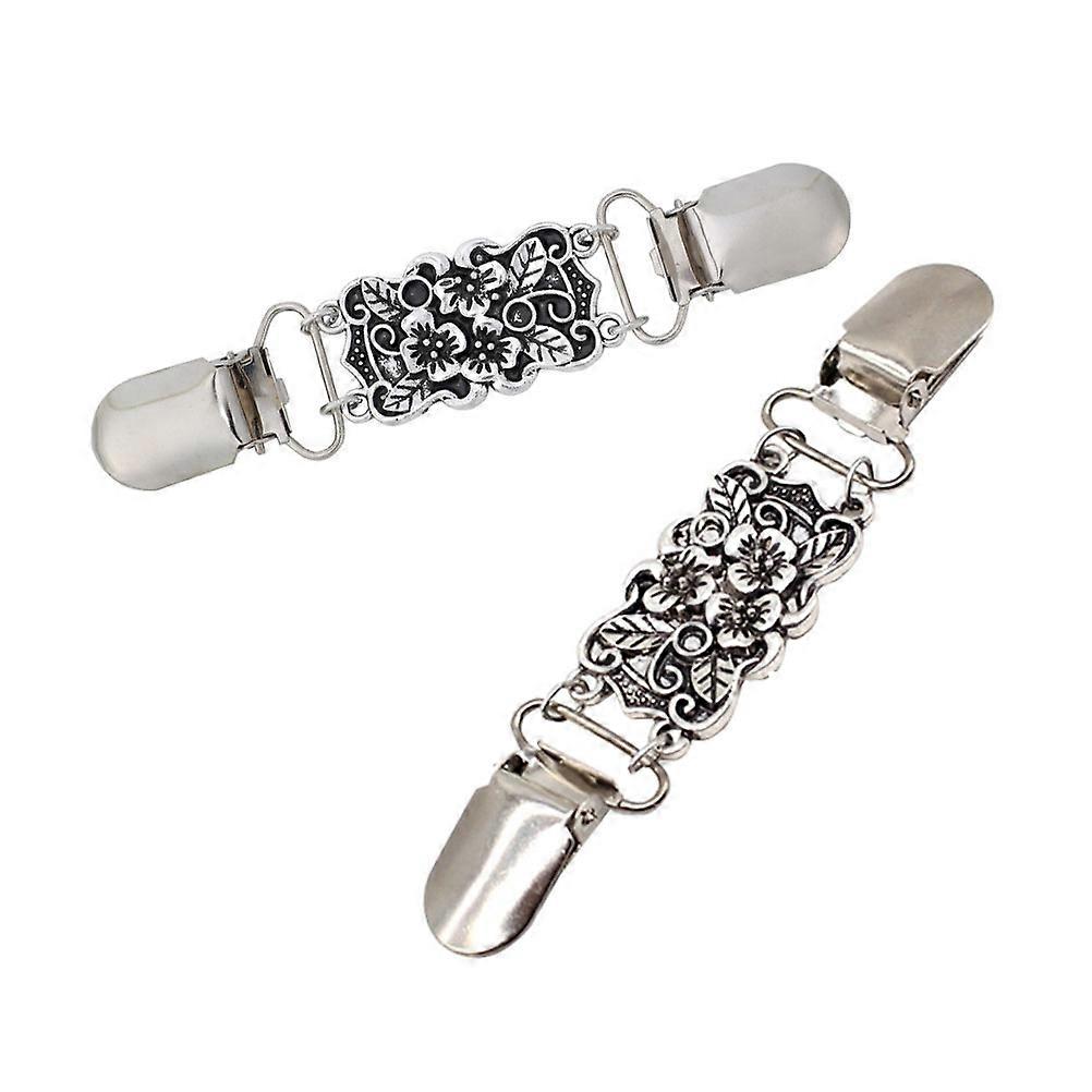 Retro Design Collar Clips Sweater Clips Women Clothing Accessories 0.8x2.5x11.5cm 2Pcs