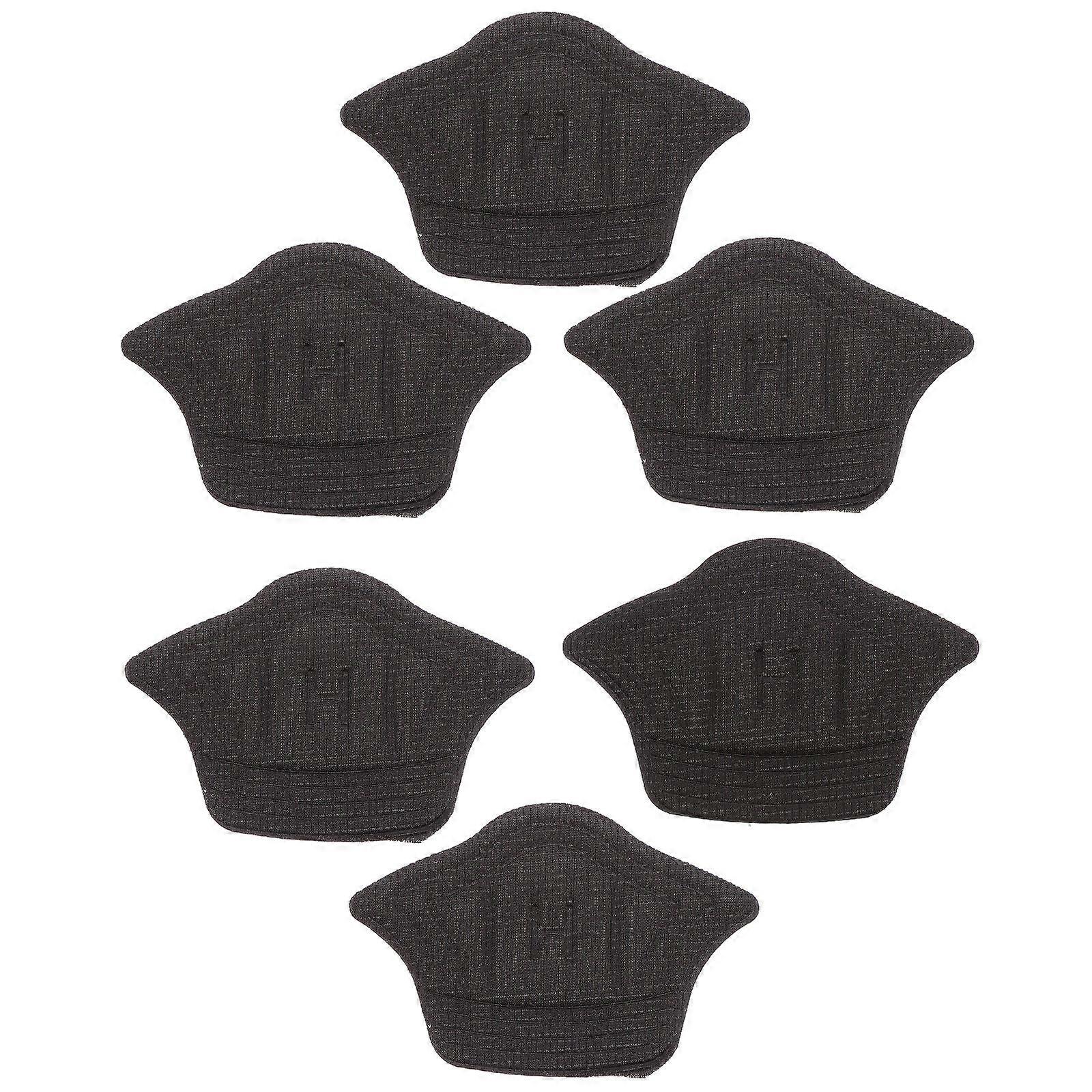 Self-adhesive Heel Mats For Men And Women 3 Pairs Black Non-slip Square Design Reduce Friction