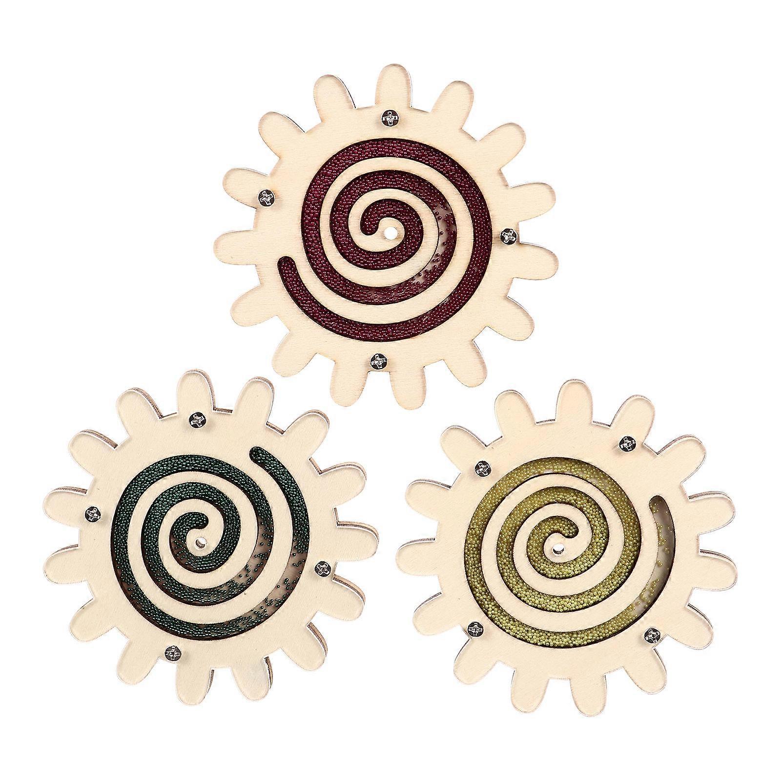 מצחיק DIY גרפיטי שבבי עץ 3Pack צעצועי מלאכה צבועים ביד מגוון צבע המיועד לילדים פעילויות יצירתיות