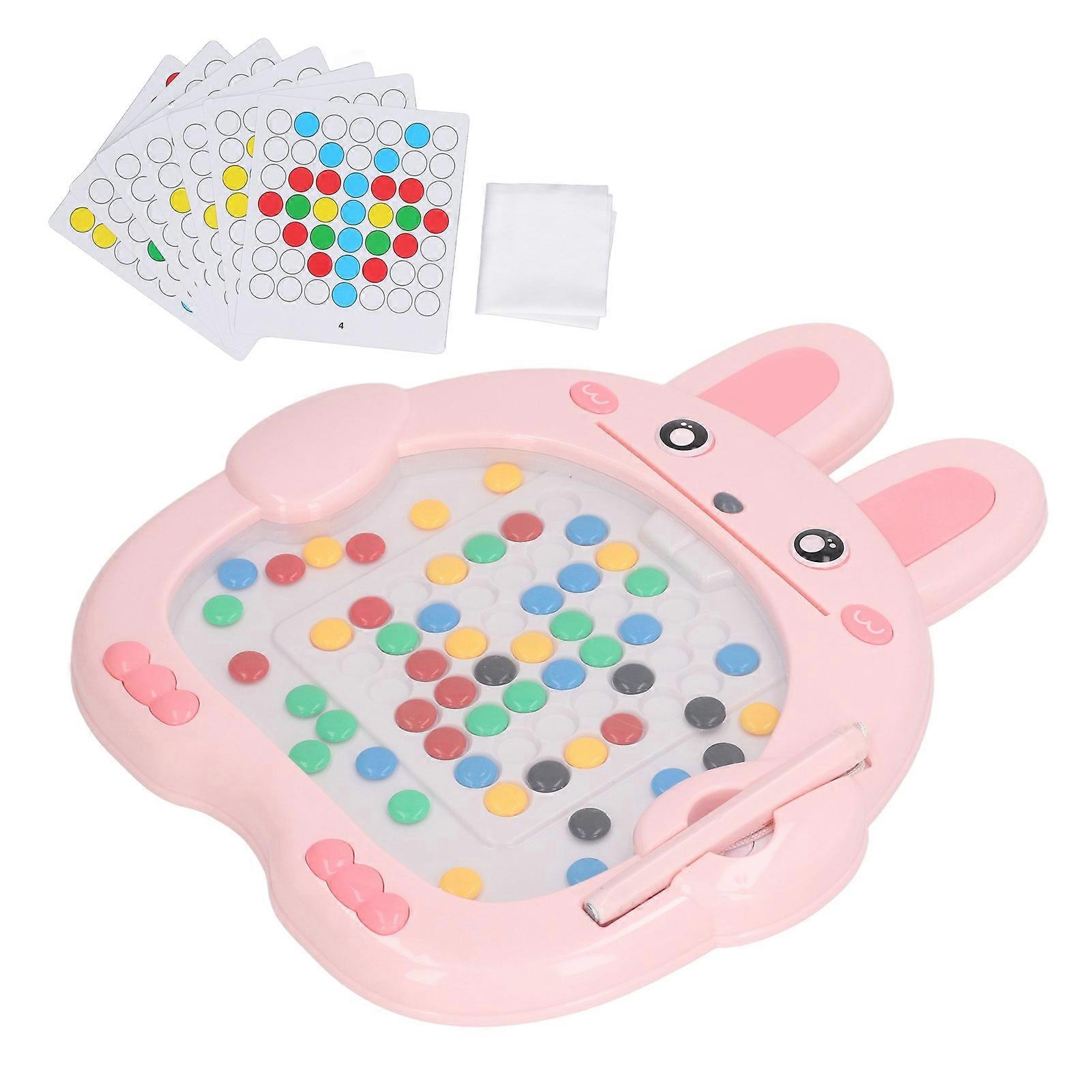 Magnetic Dot Art Toy Bunny Shape Educational Magnetic Drawing Dot Board for Children Toddlers
