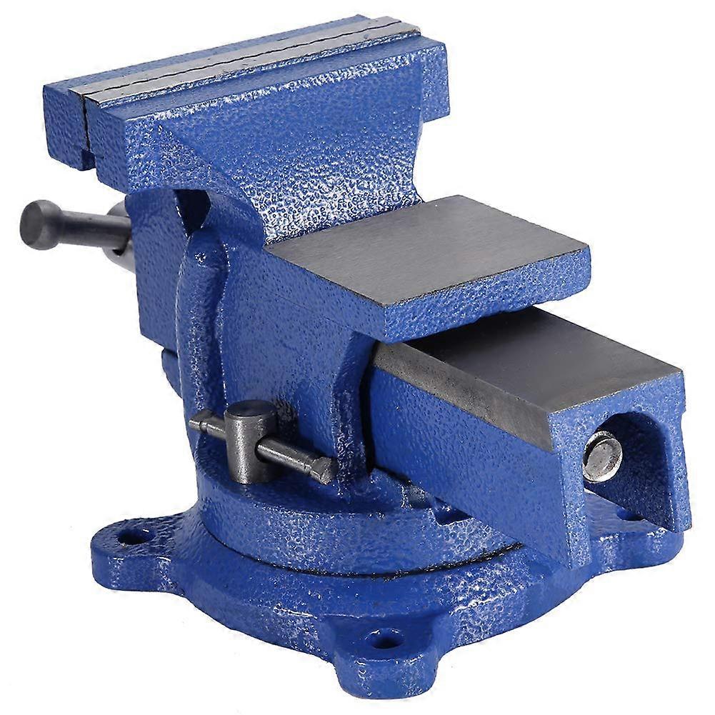 Heavyduty bench vise with anvil swivel lock base for workshop/garage (4 inch 100mm)