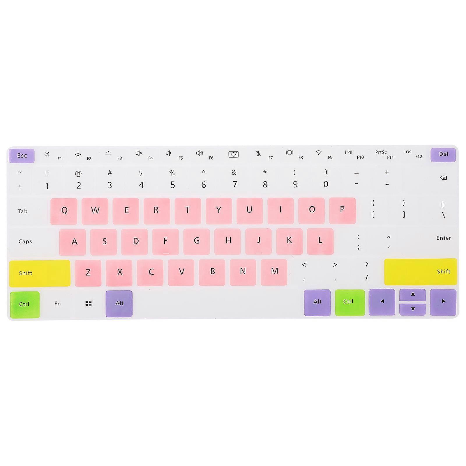 Versatile Keyboard Case Cover Shell For Notebook Rainbow Pink Pollution Protection 27.8x10.6Cm 1Pcs